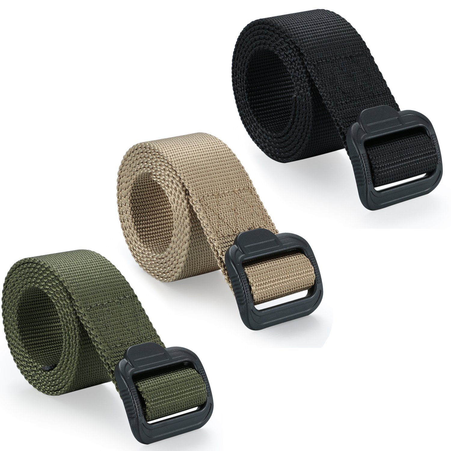3× Men Tactical Military Combat Nylon Belt Buckle Strap Waistband Outdoor USA