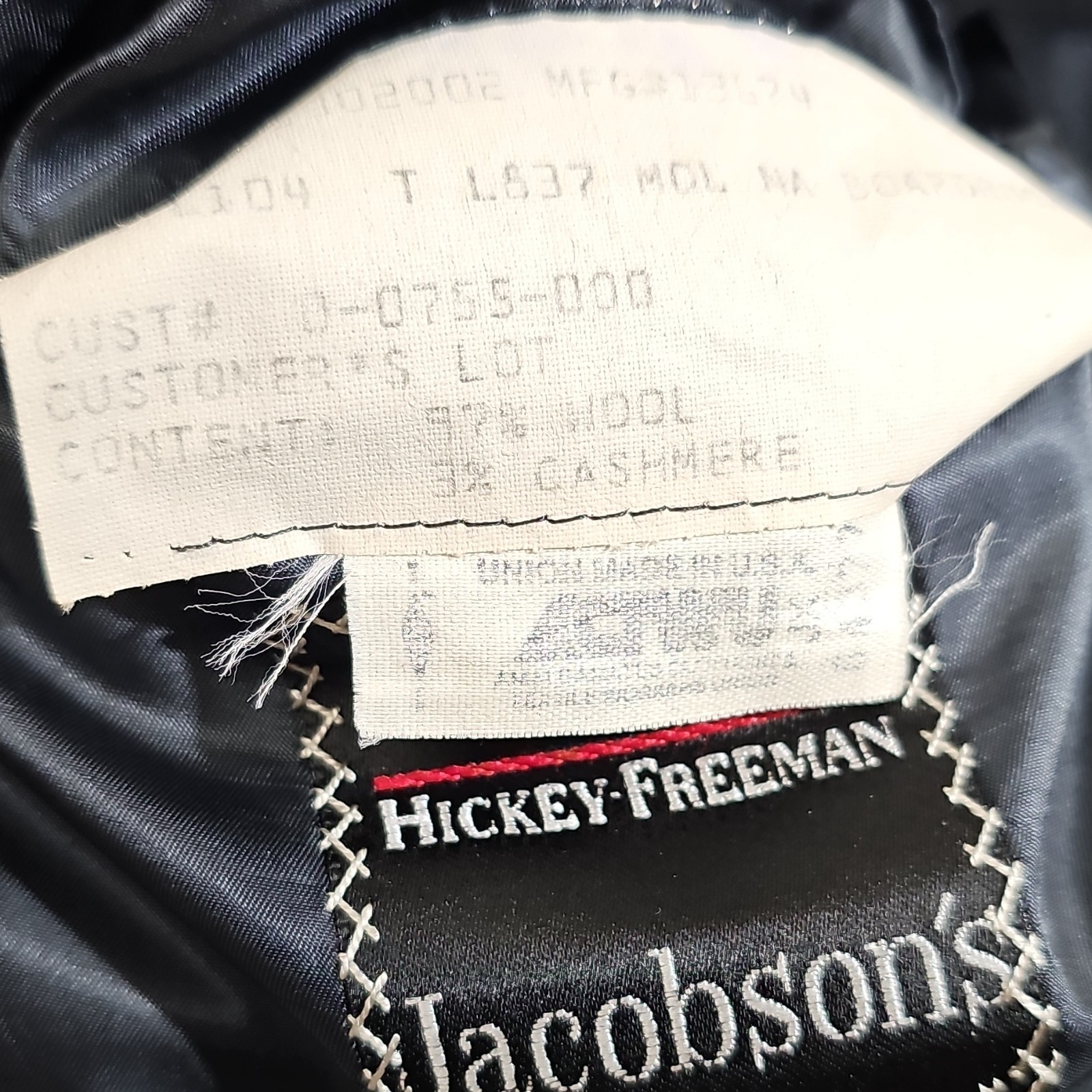 Hickey Freeman Boardroom Mens 40R Blazer Gray Nailhead Wool Cashmere USA Mad