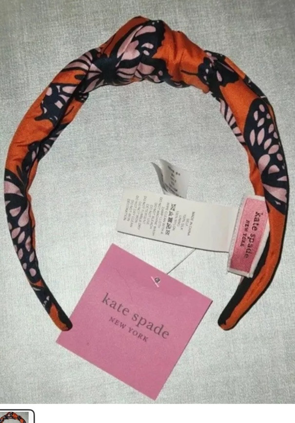 KATE SPADE NEW YORK Fresh Carrot Spring Flight Knotted Women’s Headband NWT