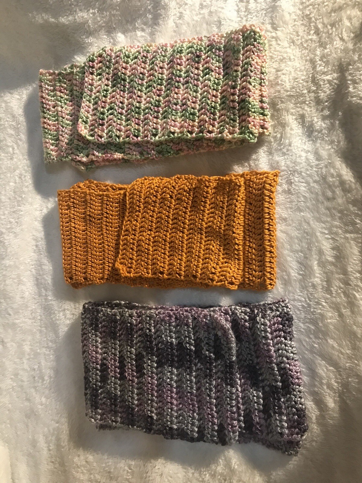 NEW -3 HANDMADE SCARFS .Perfect For Any Season,Whether It’s Winter,Fall.