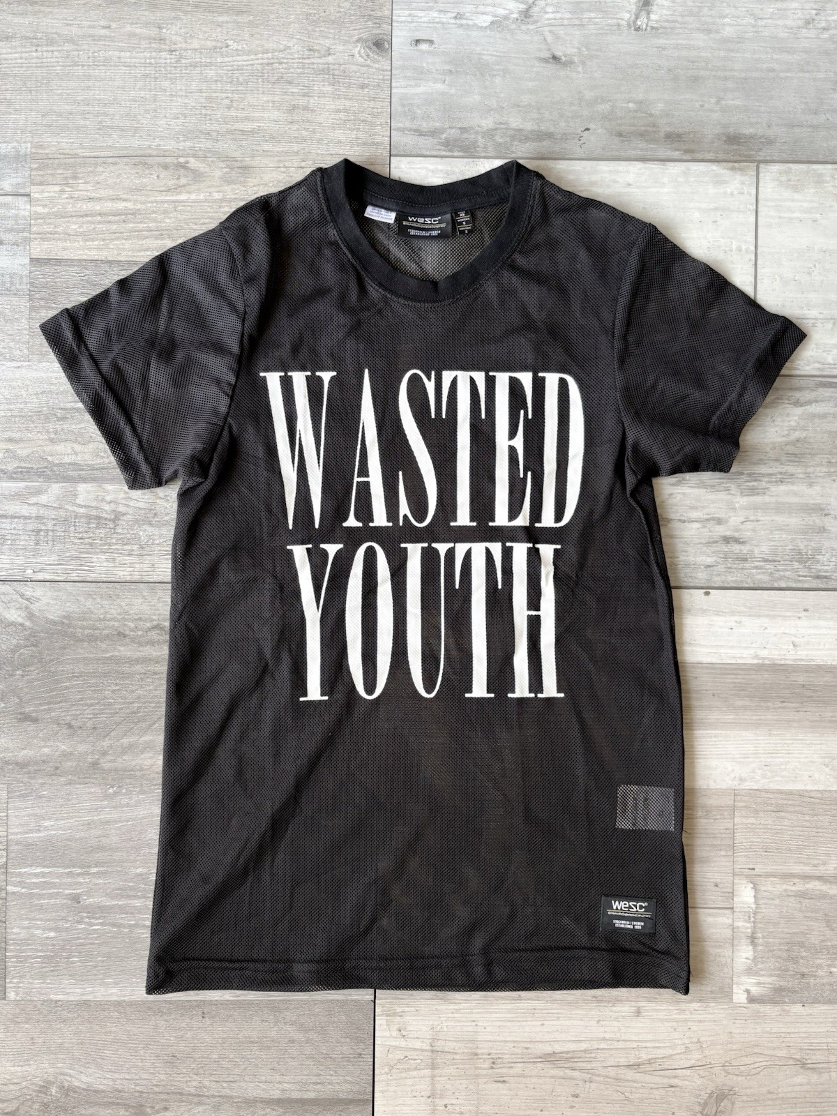 NWOT WeSC Max Wasted Youth Mesh Tee Black Men’s XS / Women’s S