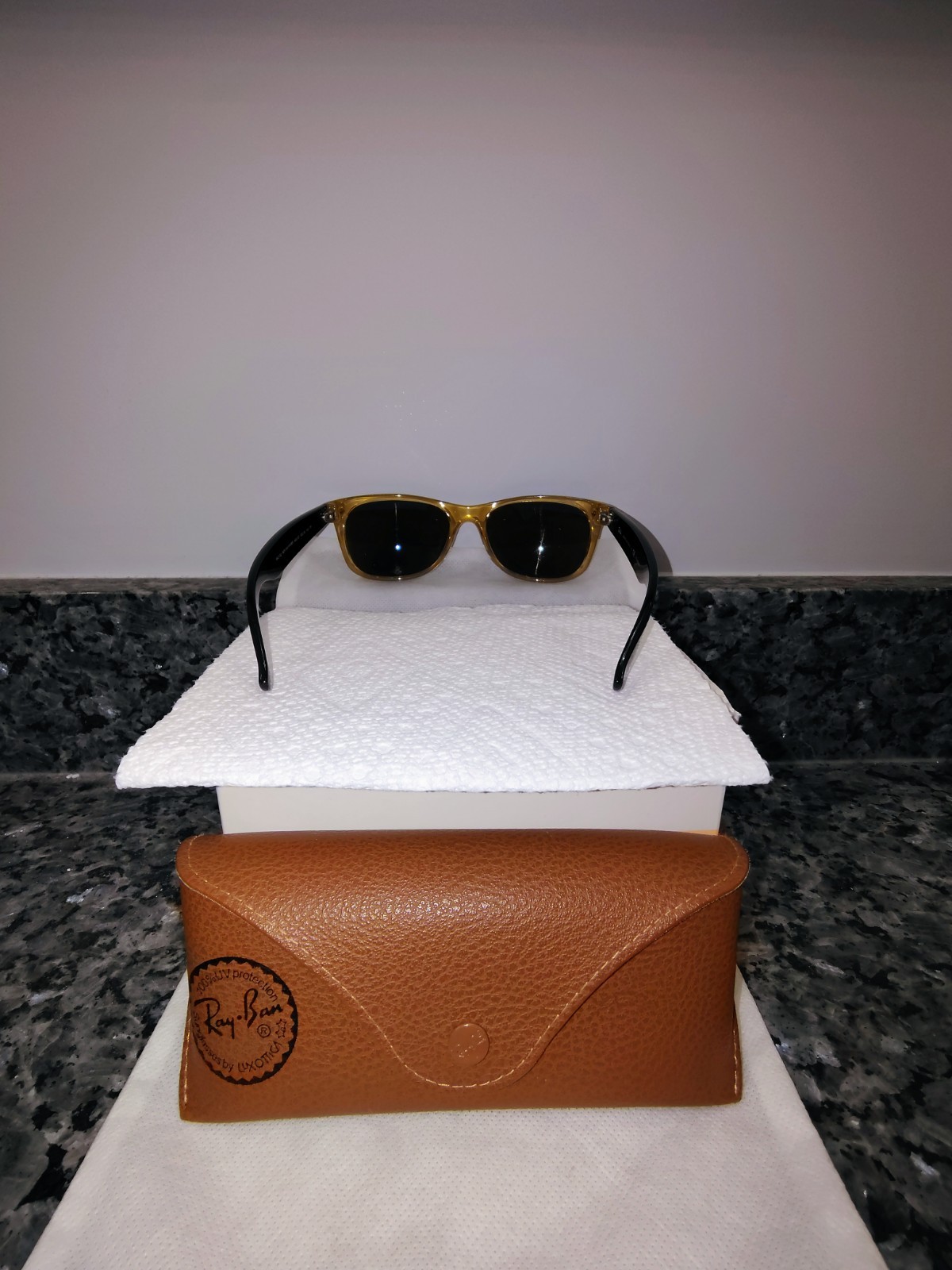 55-18mm RAY BAN RB2132 HONEY BROWN/BLACK BLEND POLARIZED NEW WAYFARER 945/57