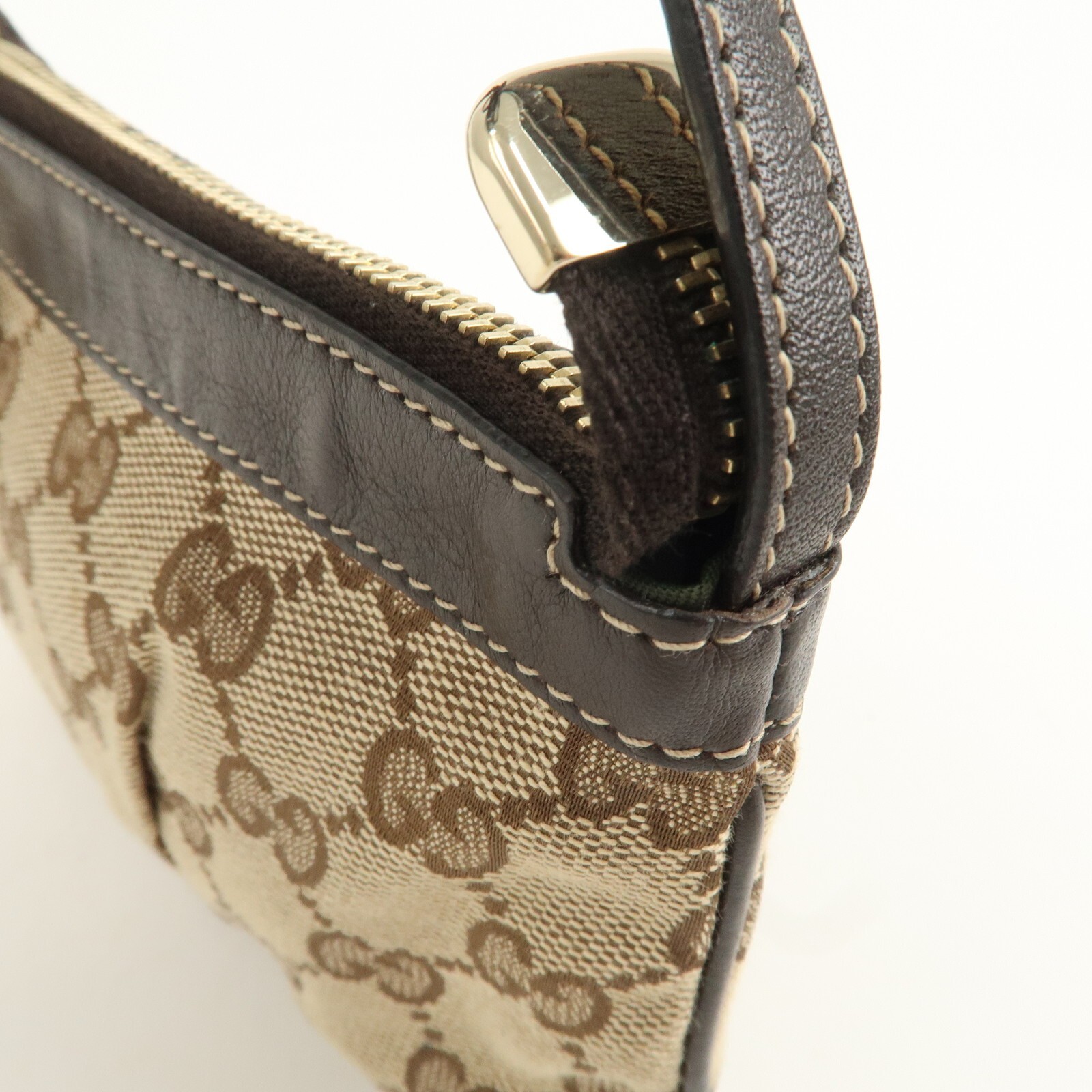 GUCCI Interlocking G GG Shoulder Bag Canvas Leather 212216 Auth Used