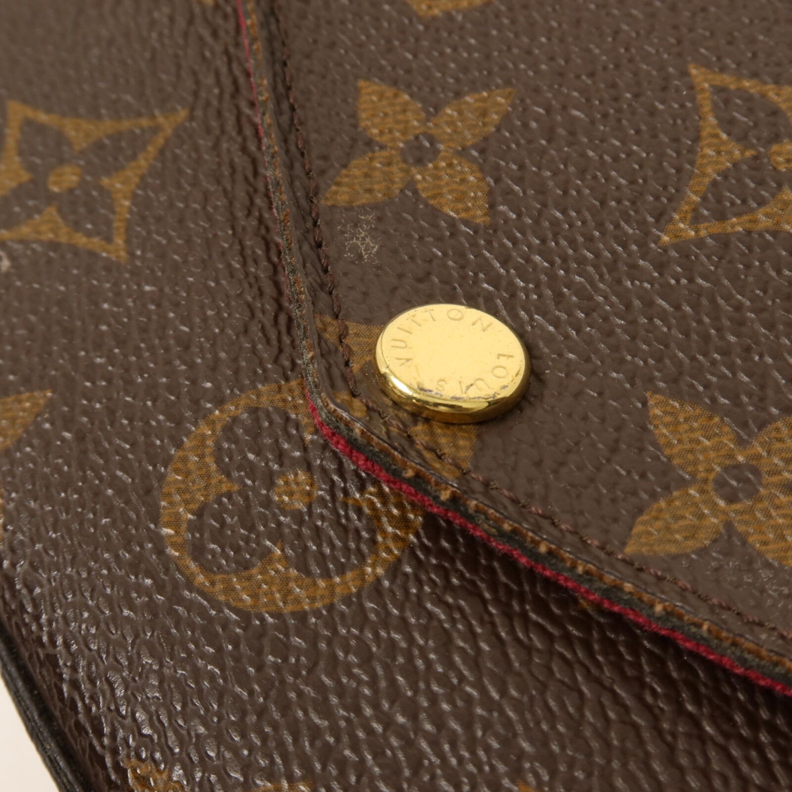 LOUIS VUITTON LV GHW Pochette Felicie Chain Shoulder M61276 Monogram Brown/Red