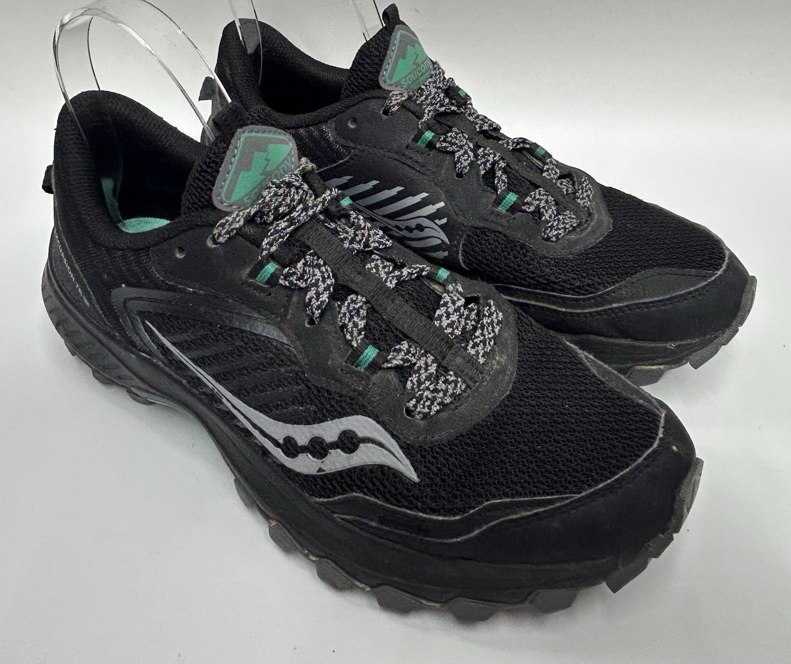Saucony Excursion TR15 Trail Shoes Womens 9 Black Jade Running Walking Hiking