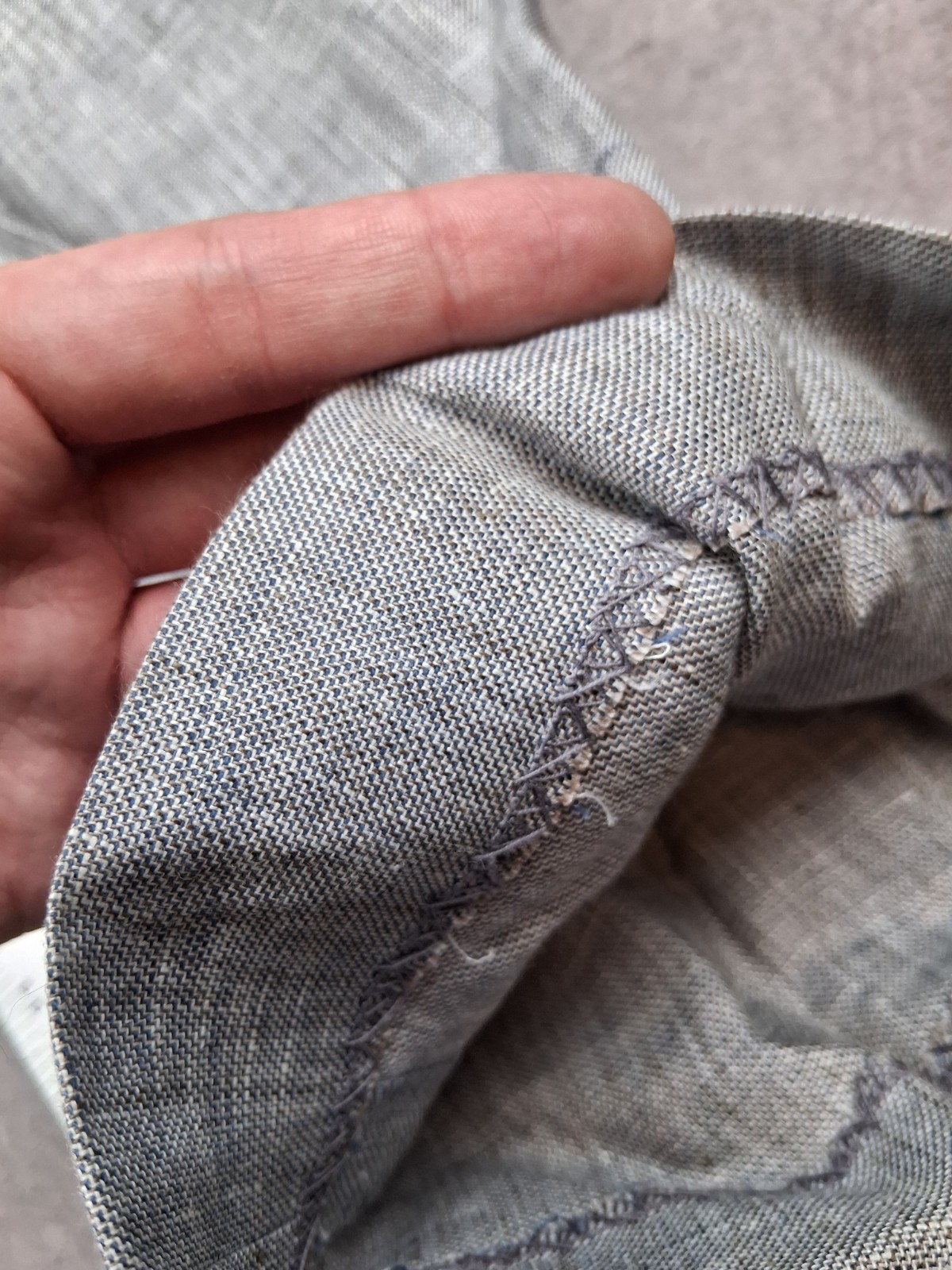 Murano Baird Mcnutt Linen Pants Men 32×32 Fit Gray Flat Front Slim Fit Trousers*