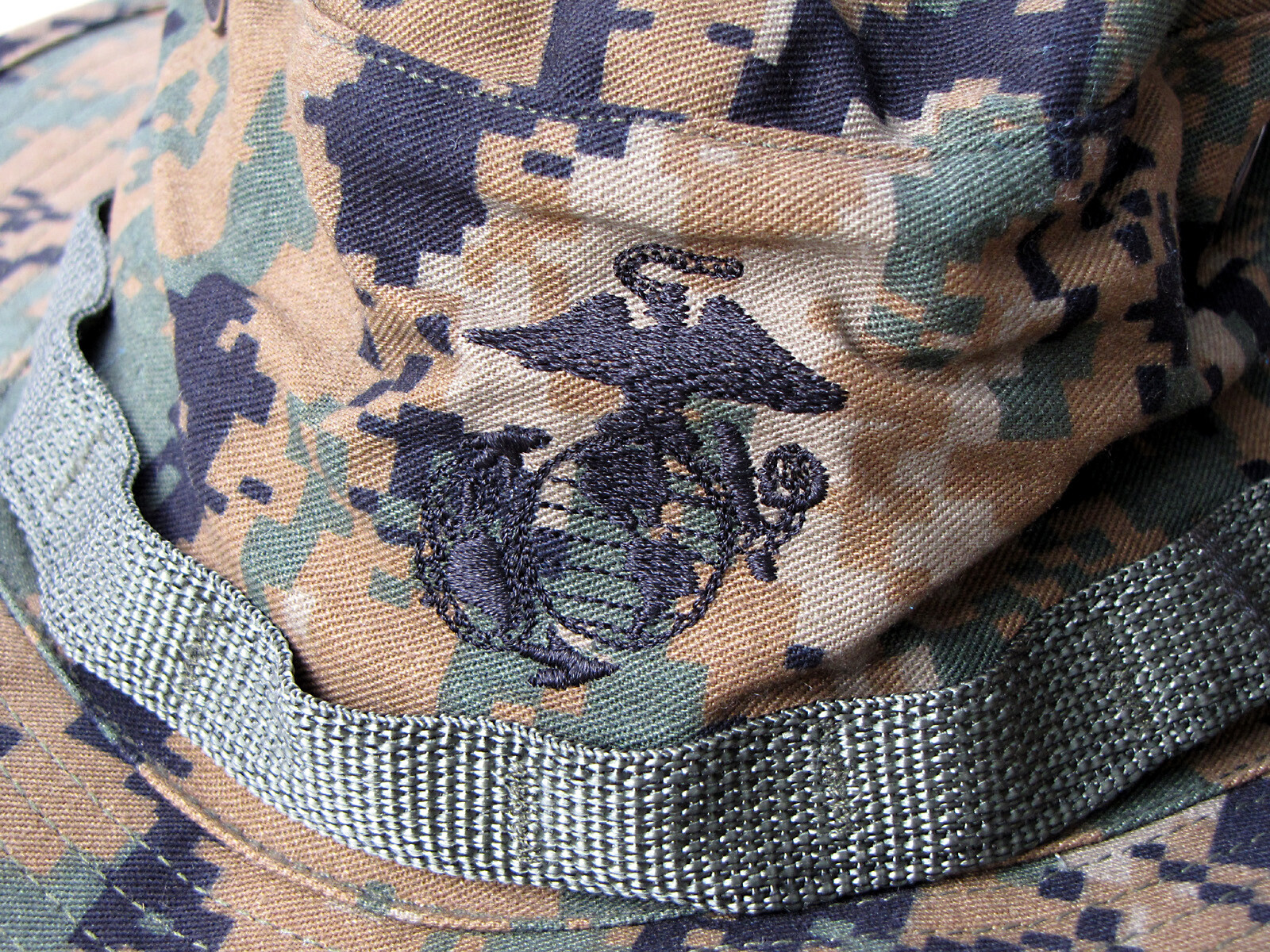 USMC MARPAT Boonie Cover – Marine Corps Woodland Boonie Hat 3″ Brim -Made in USA