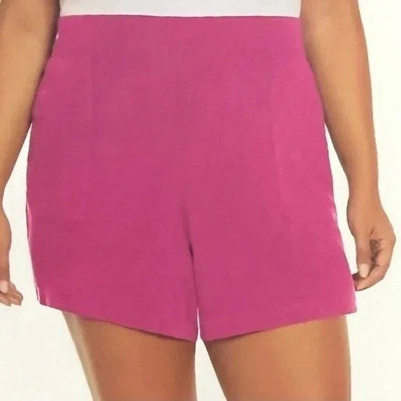Wildfox Women’s Size M Elastic Waist Magenta Shorts 100% Rayon N0564
