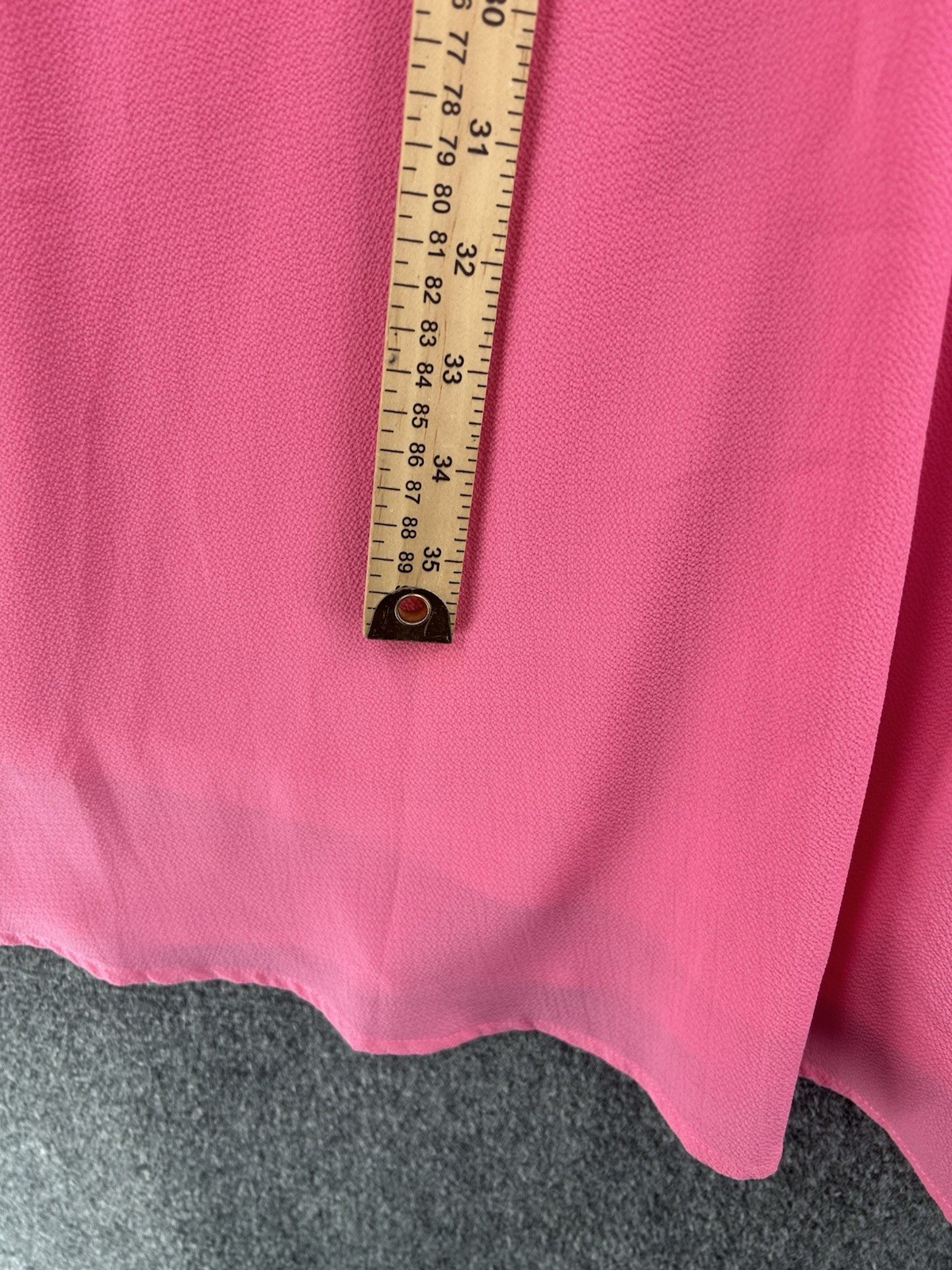 Bright Pink Barbiecore Flared Slit A-Line Midi Dress Womens Size Medium