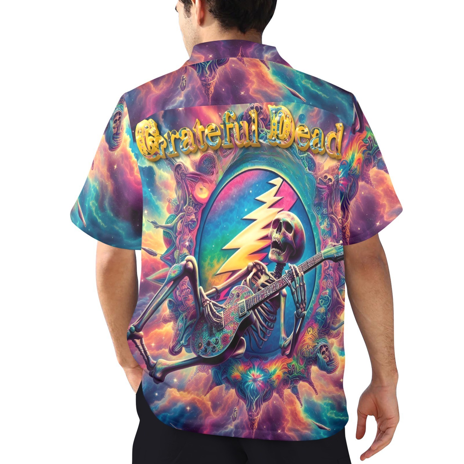 Hawaiian Button Shirt. 70’s Rock Music. Grateful Dead
