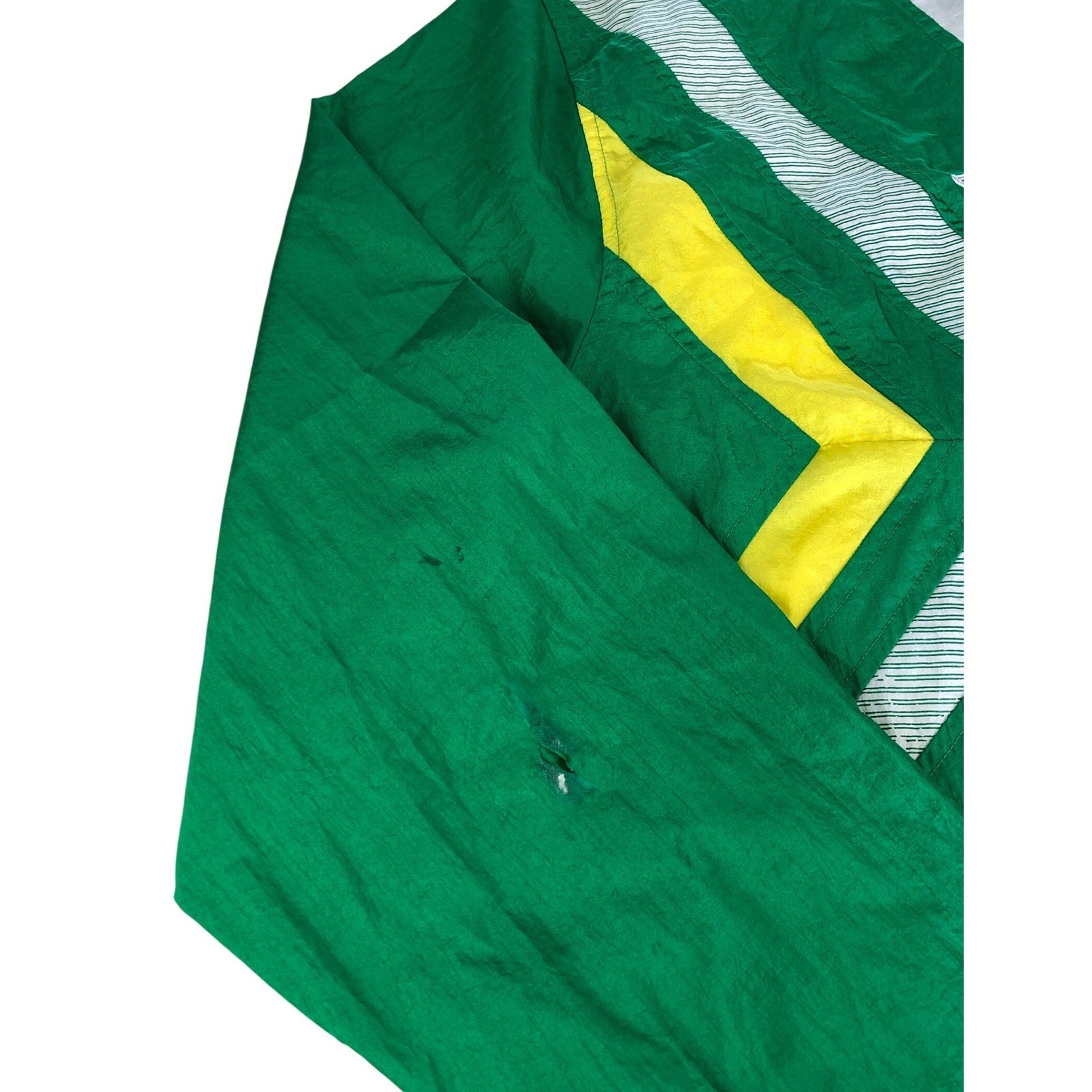 Umbro Premier Track Jacket Green White Yellow Geometric Colorblock Men’s XXL