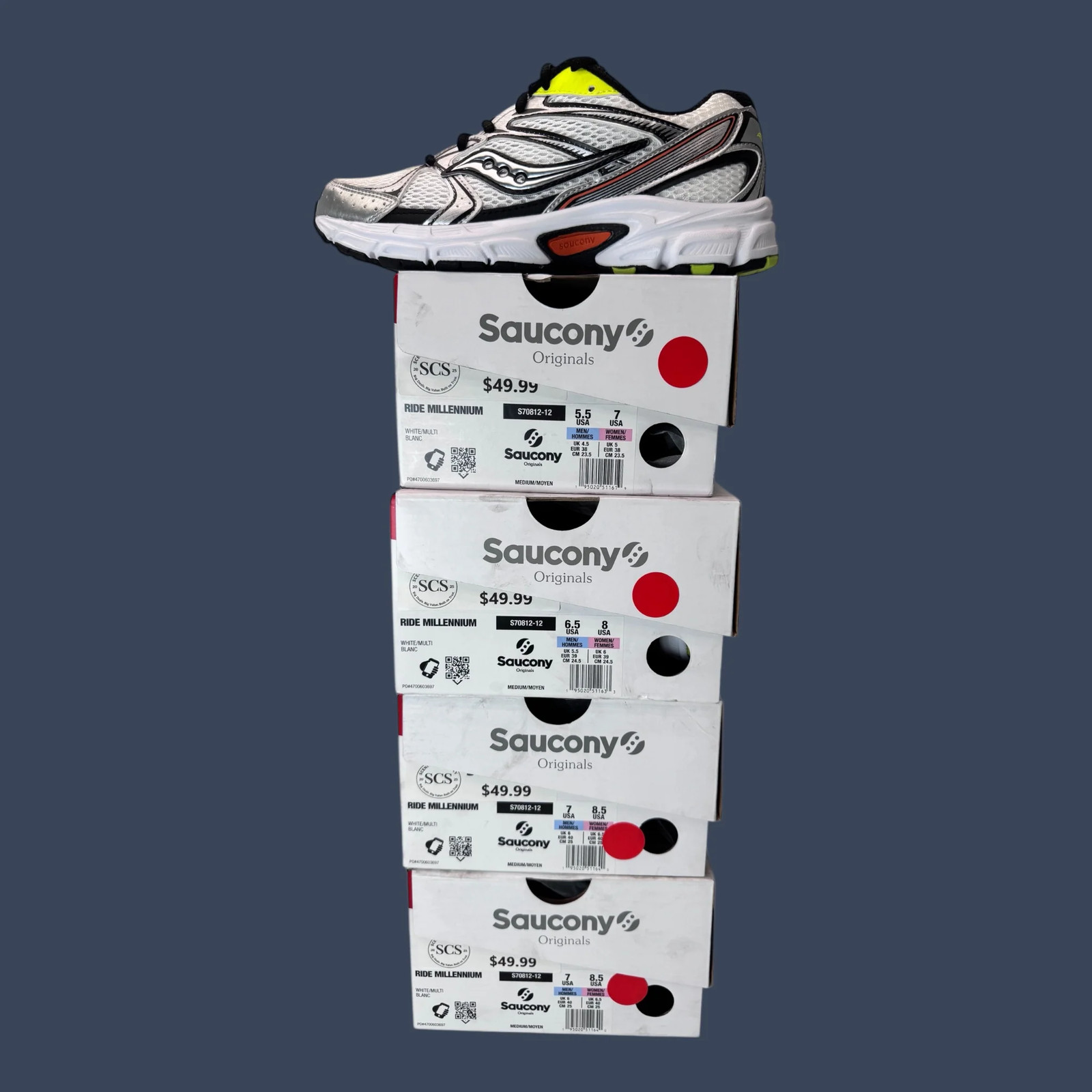 Saucony Ride Millennium White/Multi S70812-12