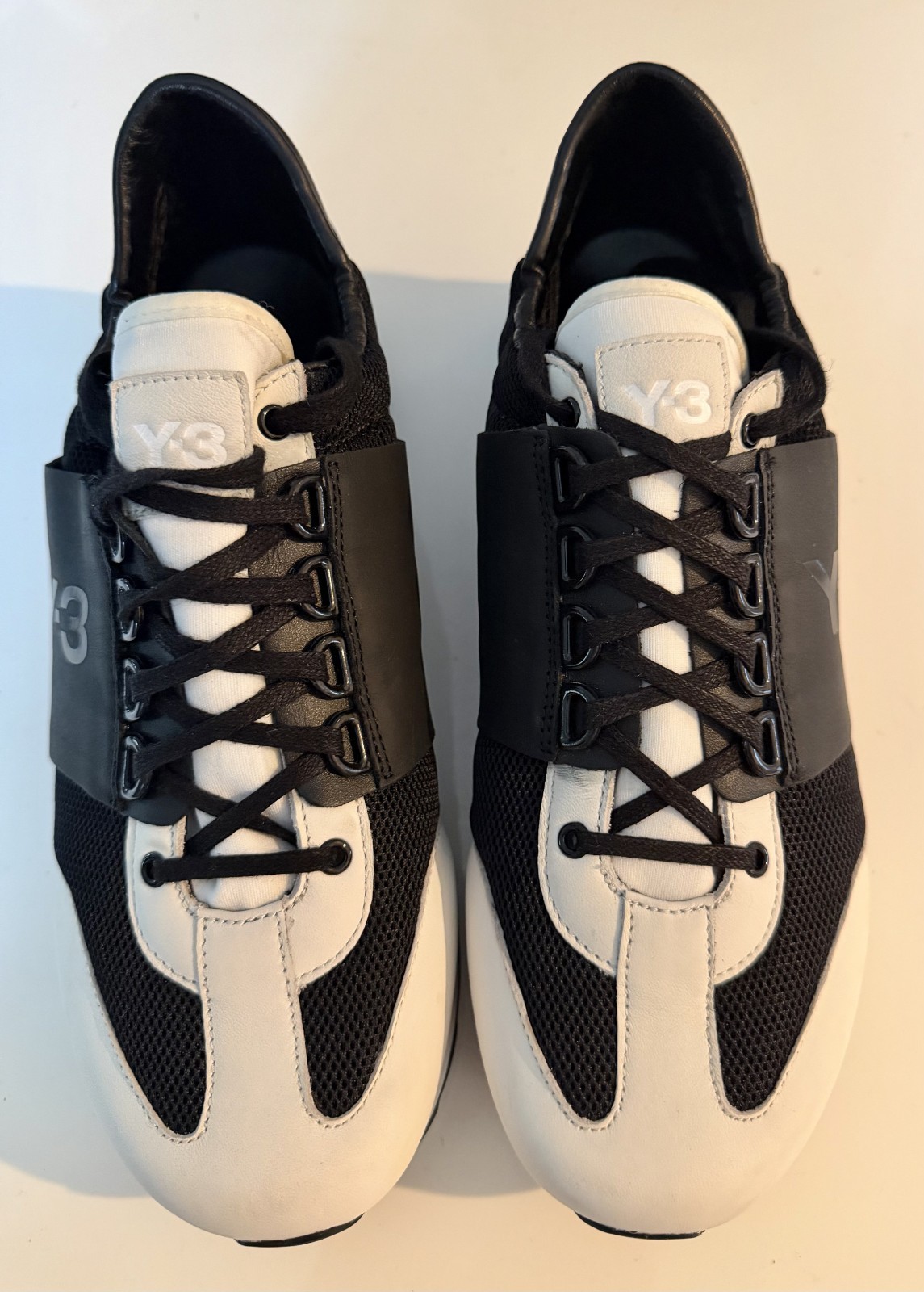 Y-3 Rhita Sport CG3198 Women’s Size 10 Black/White Sneakers w/ Box Dust Bags Tag