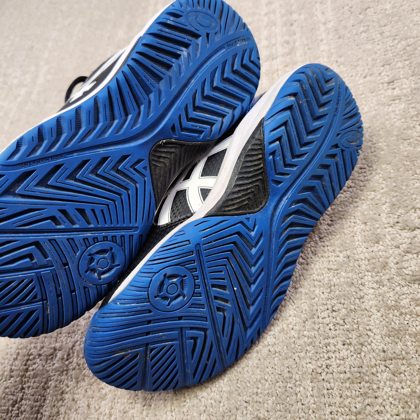 Asics Gel-Dedicate 8 GS Kids Tennis Shoes Black Blue 1044A077 Size 4Y