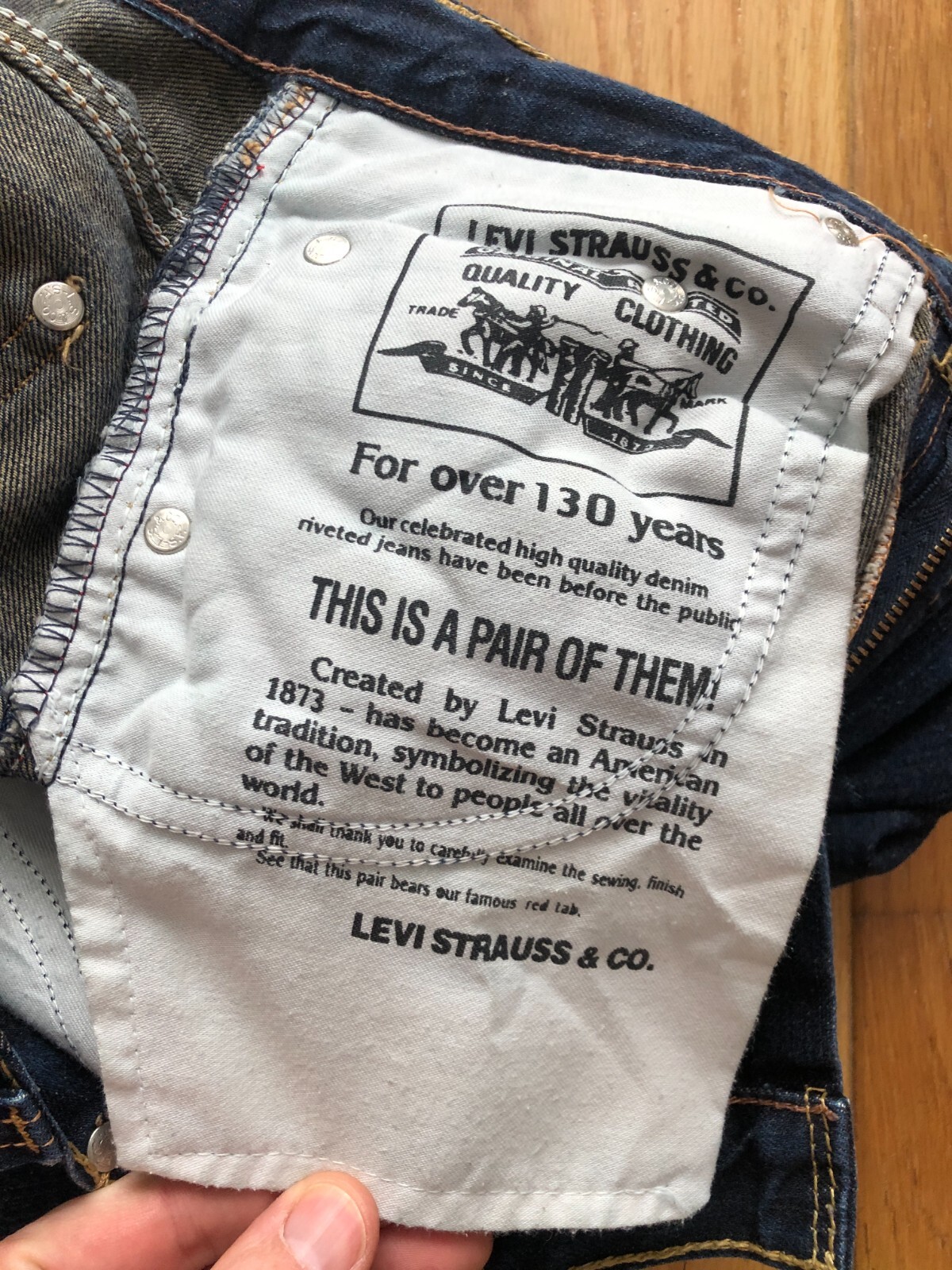 LEVI’S STRAUSS & CO MEN’S DARK BLUE 504 STRAIGHT JEAN W29 L32 (31)