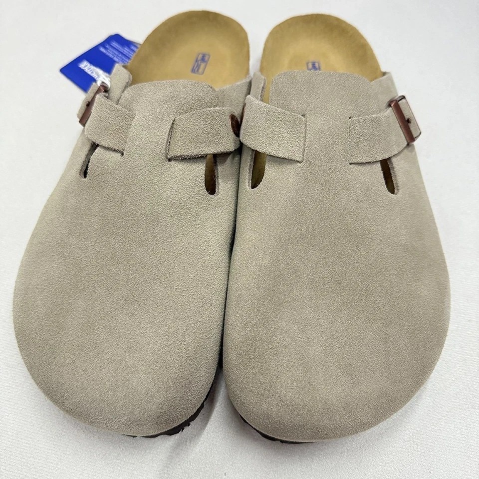 Birkenstock Boston Taupe Soft Footbed Clogs Women’s shoes