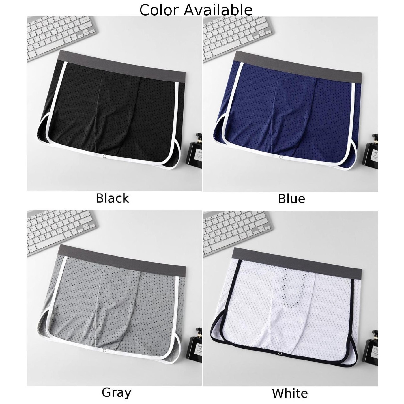 Comfortable Men’s Open Crotch Boxer Briefs Breathable Underwear for LINGERIE