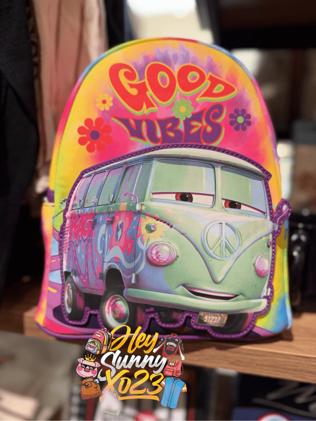 Loungefly Disney Pixar Cars Fillmore Tie-Dye Min Backpack