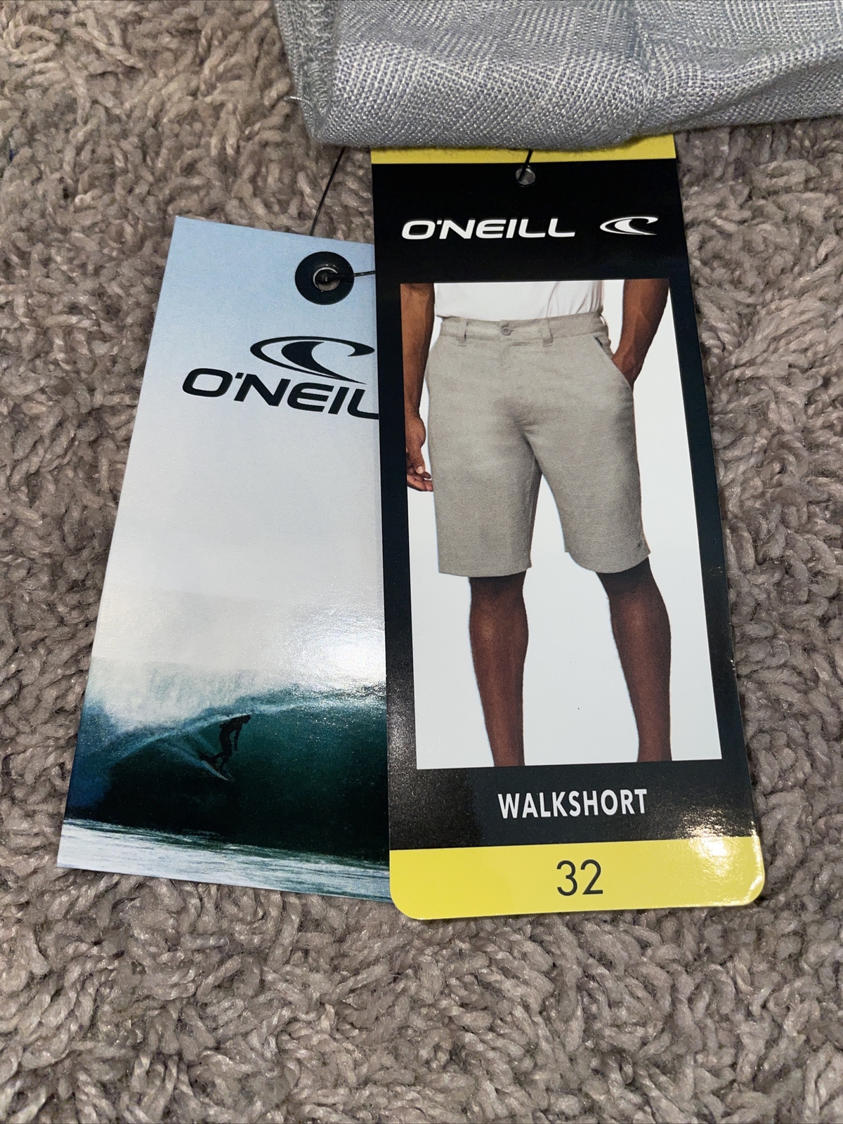 NWT Men’s O’Neill Walk Shorts Light Gray Size 32 Two Way Stretch
