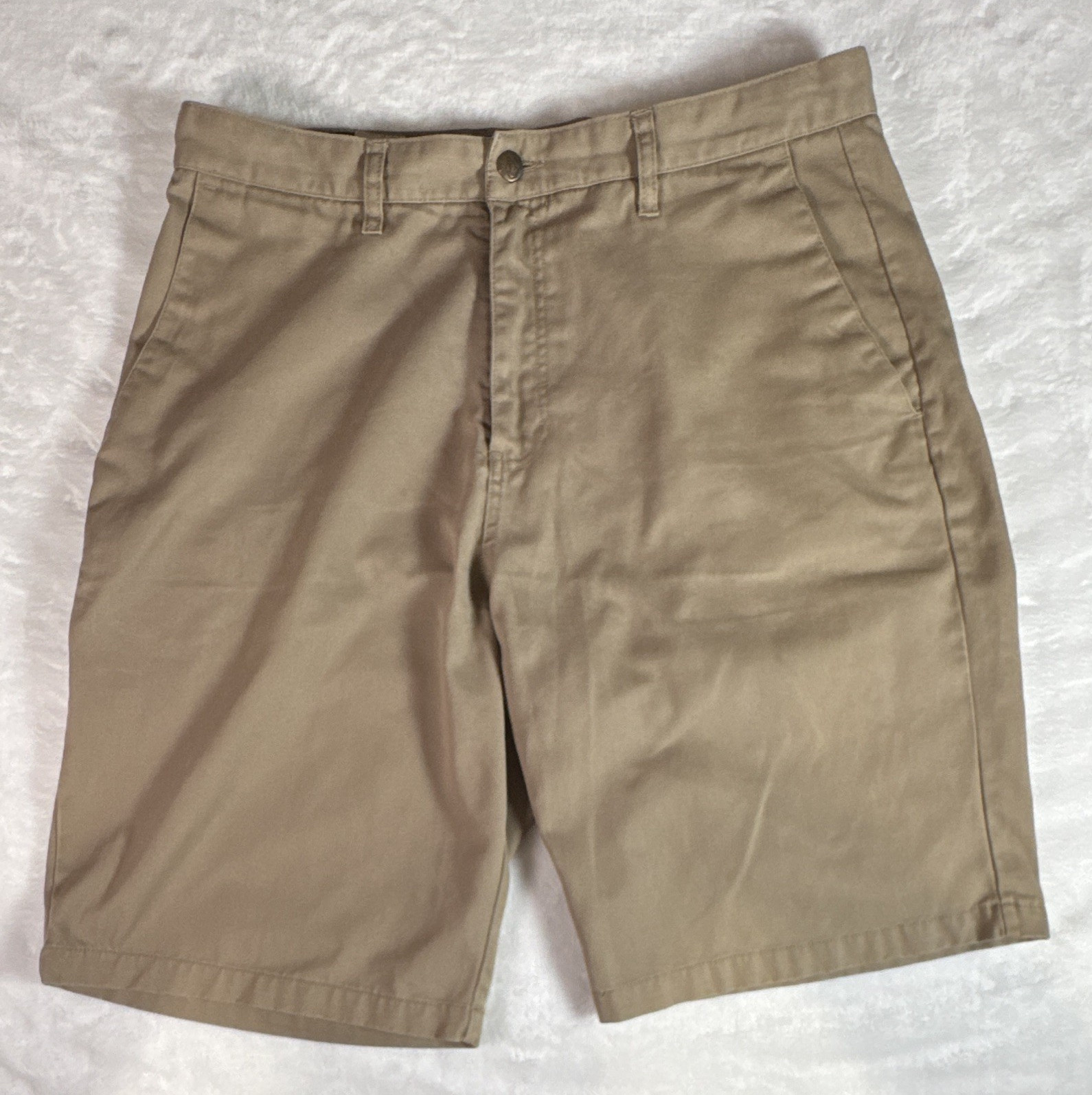 Volcom Men’s Chino Shorts Size 34 Khaki Casual Skate Surf Flat Front