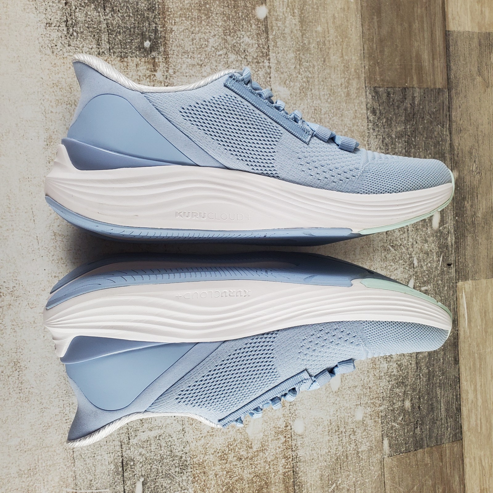 KURU Atom 2 Womens Shoes Sz 9 M Running Mist Blue Bright White Lace Up Sneaker