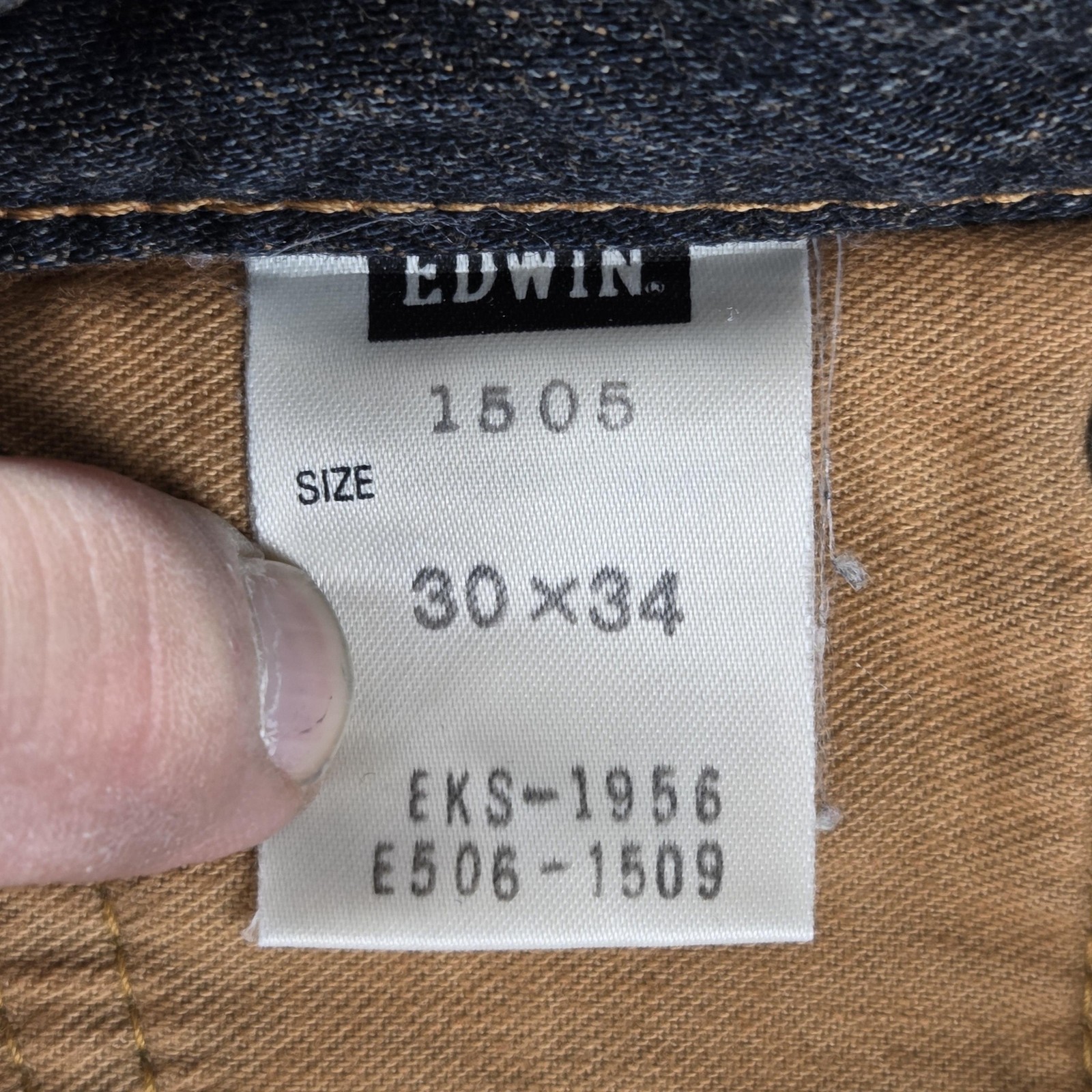 Edwin Jeans Mens Blue Selvedge 505z Dirty Wash Whiskers Fits 30×28