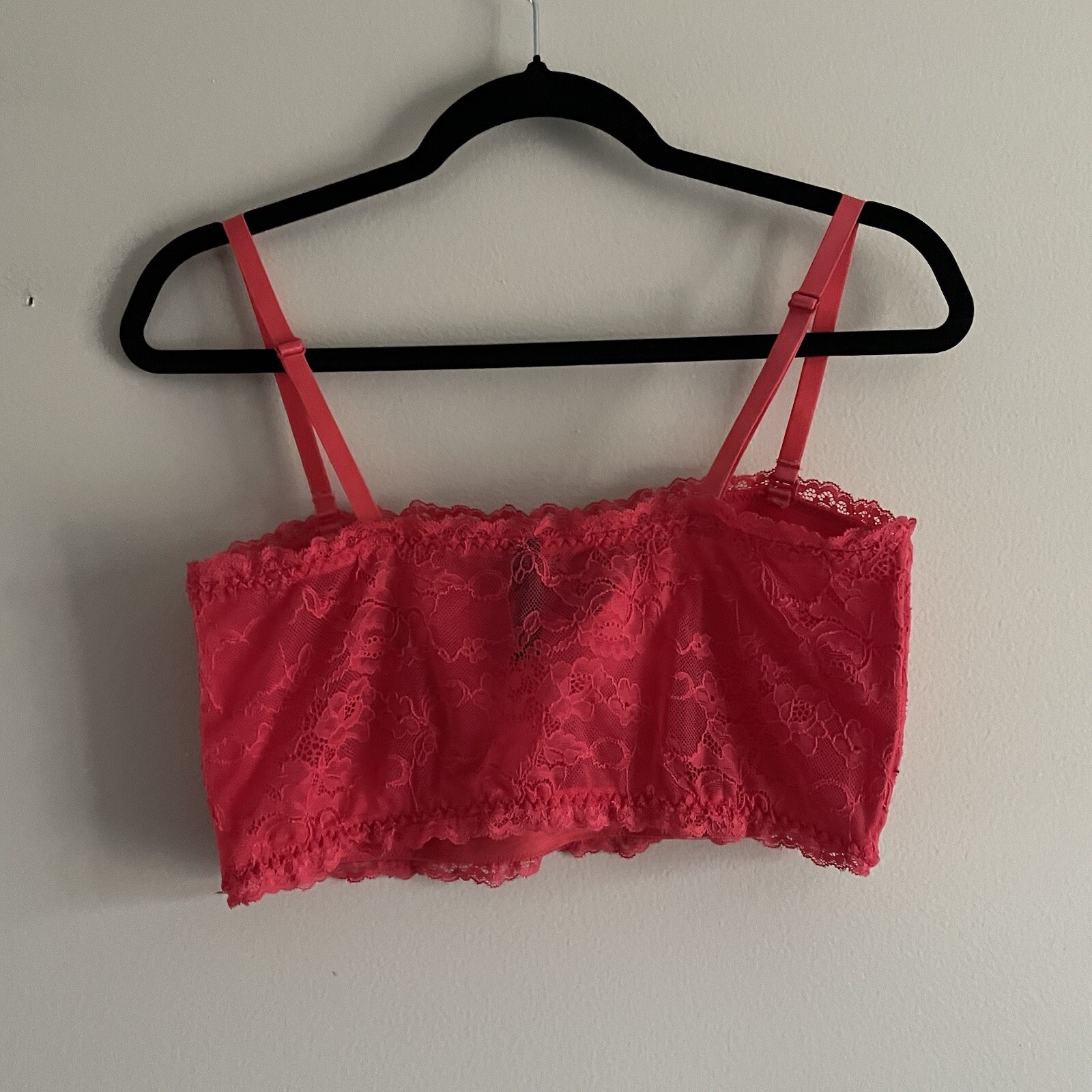 Torrid Curve 1X Tea Berry Removable Multiway Straps Lightly Lined Lace Bandeau