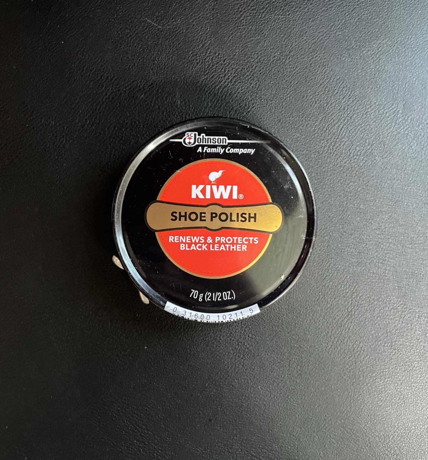 NEW Kiwi Shoe Polish Renews & Protects Black Leather 2 1/2 oz. 2.5 oz. Large Tin