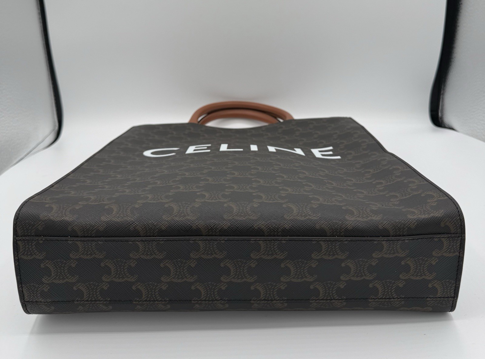 CELINE Small Cabas Vertical Tote Monogram Brown/Tan/Detachable Strap (BRAND NEW)