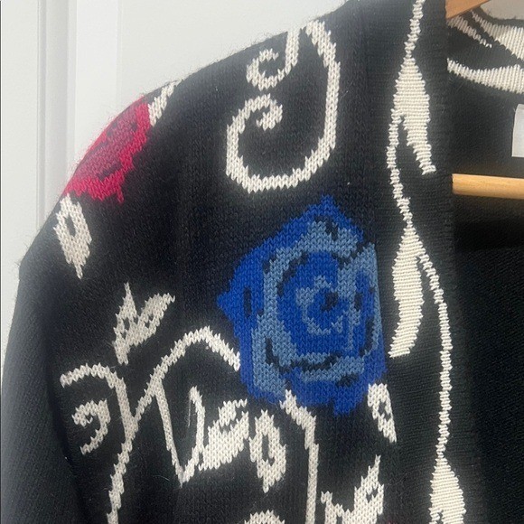 Vintage Norton McNaughton Floral Knit Cardigan, Size M or L
