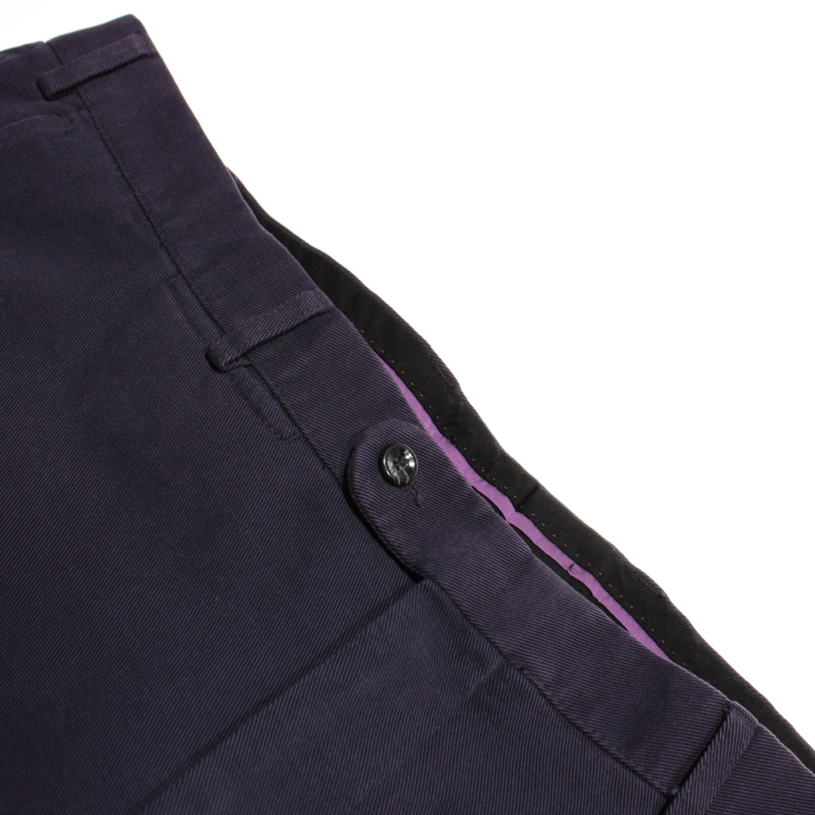 Hiltl NWD Capo 100% Cotton Chinos / Casual Pants Size 60 (44 US) In Solid Purple