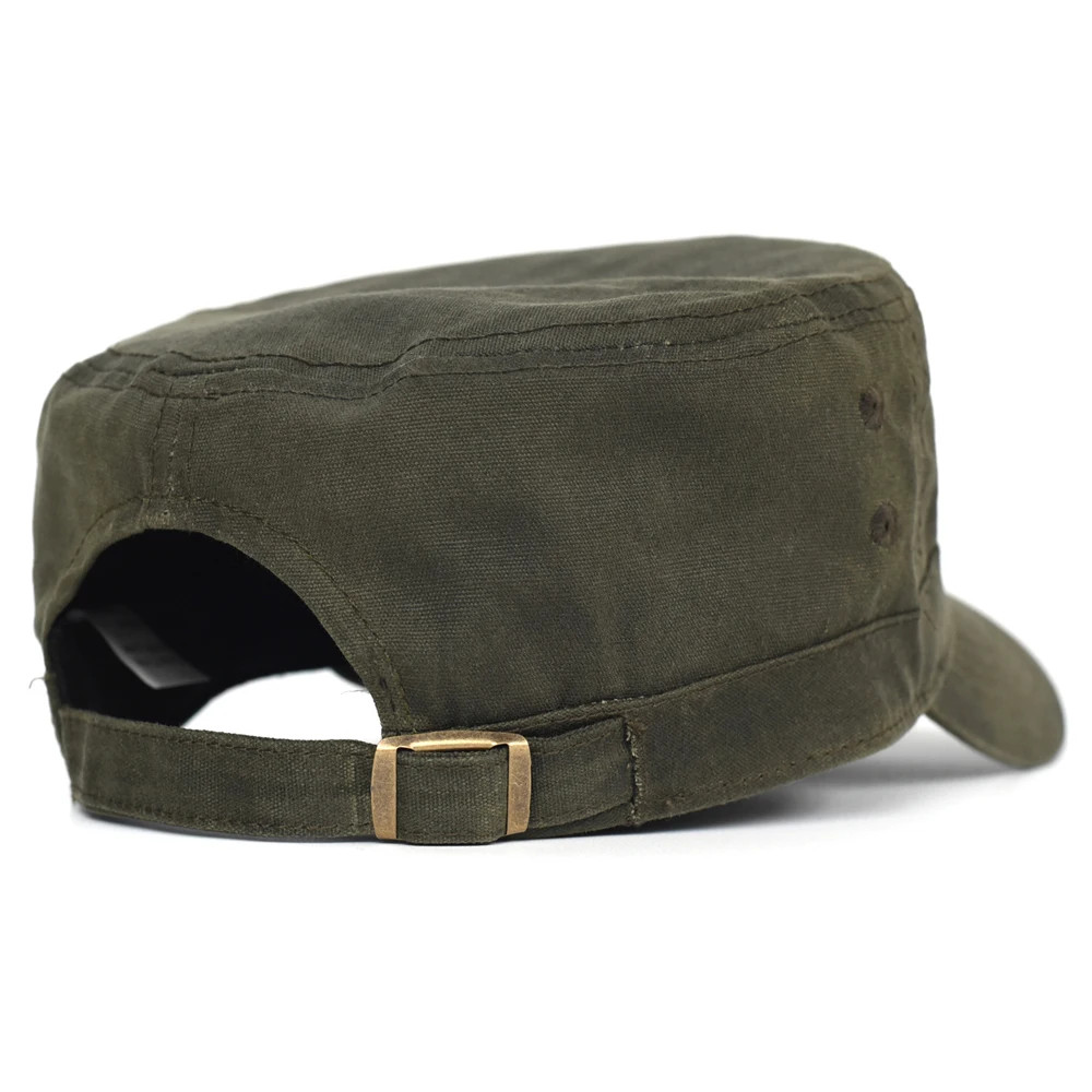 Waxed Canvas Cotton Military Caps Men Waterproof Cadet Army Cap Unique Design