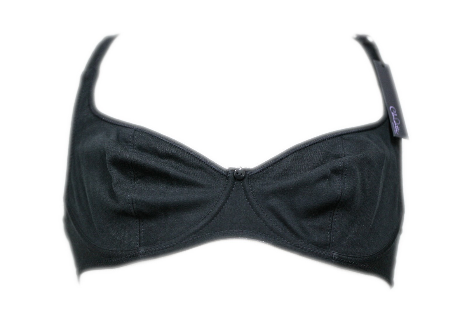 New Genuine Claudette Cool Cotton Bra Color “Tuxedo” (Black) Model CD 8008-1 F11