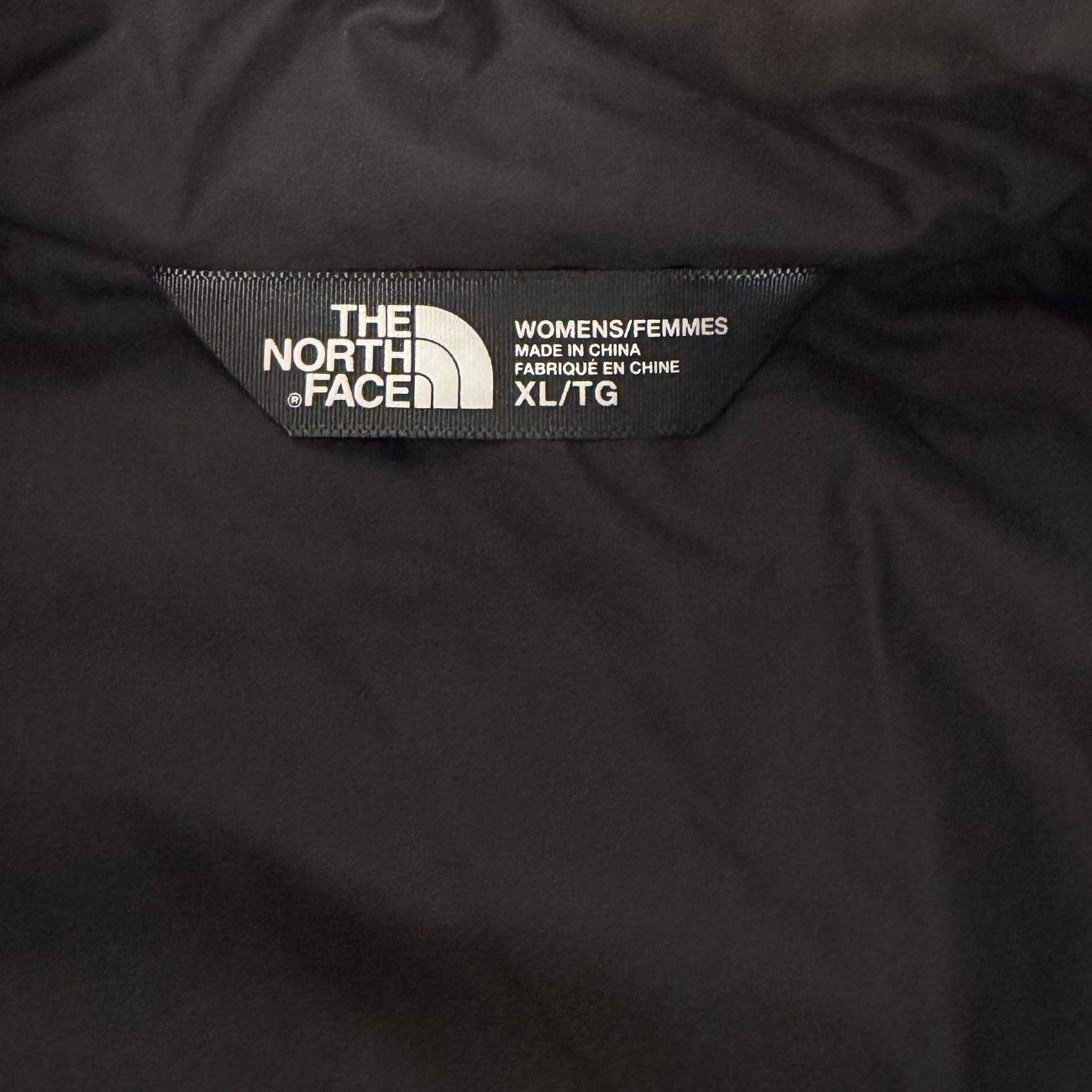 The North Face Womens Black Quilted Puffer Jacket Full Zip Insulated Coat L