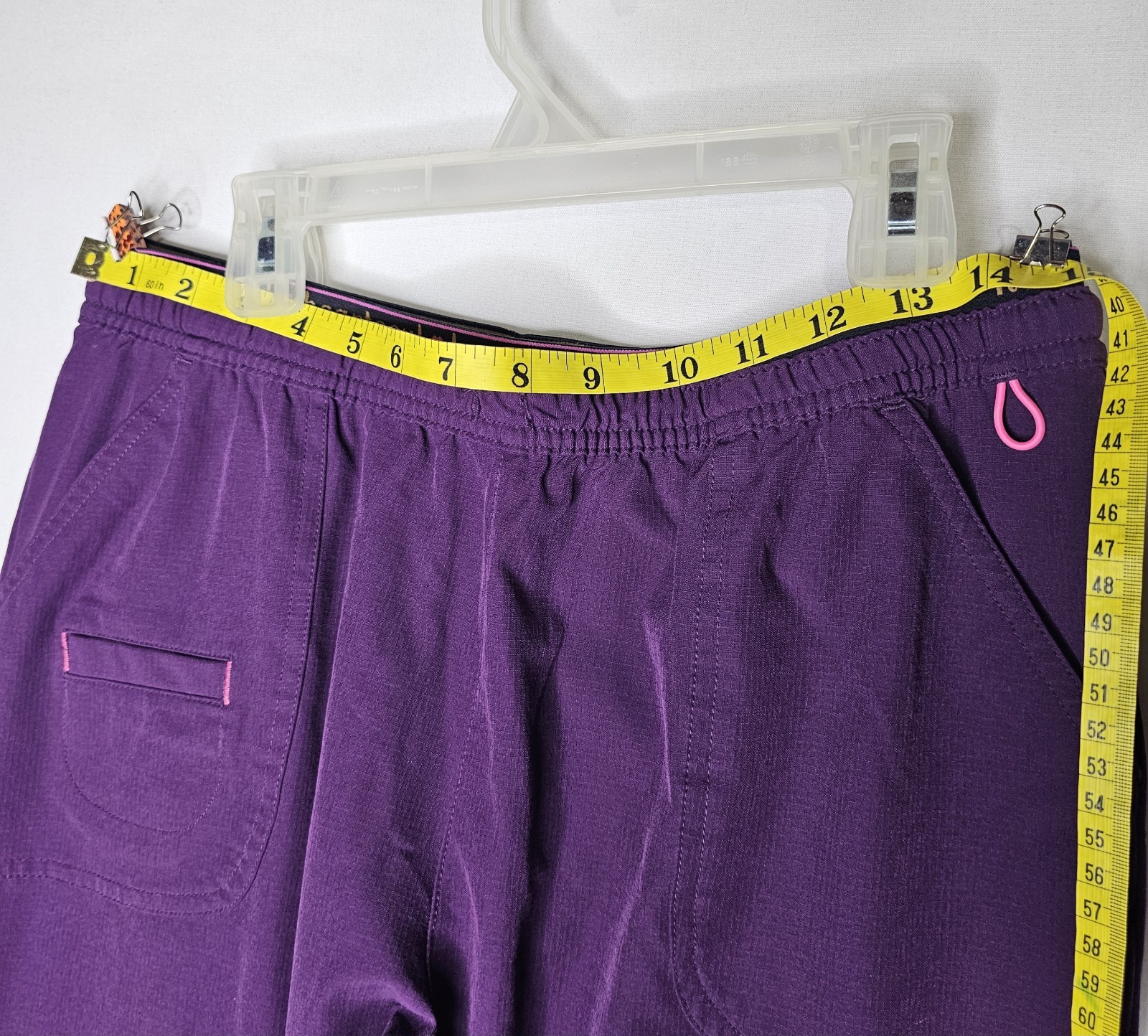 HeartSoul Scrubs Womens Medium Low Rise Stretch Pant 20110 EGPH Eggplant Purple