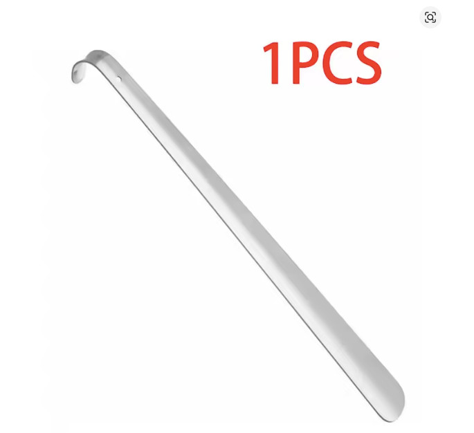 Stainless Steel Long Shoe Horn Metal Shoehorn Long Handle Shoe Helper 2PCS