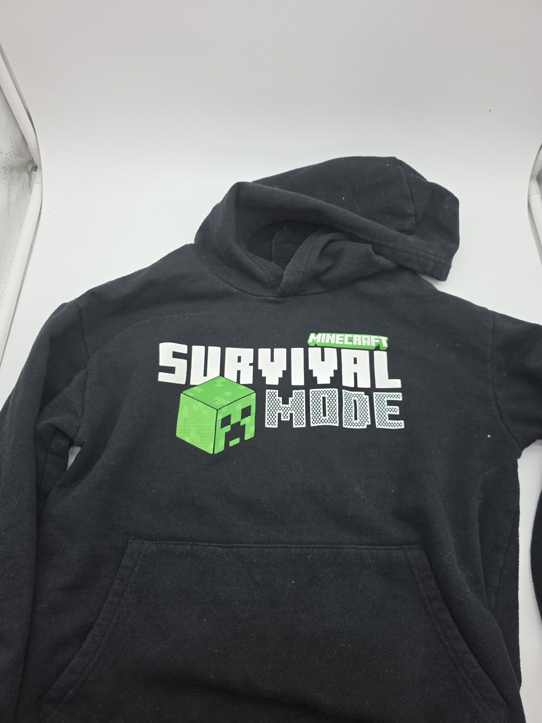 Minecraft Survival Mode Hoodie Sweatshirt Youth 10/12 Black Knight Creeper