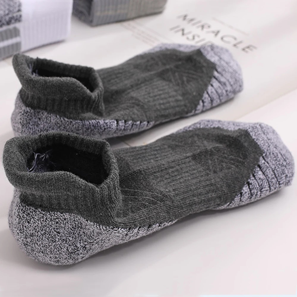 5 Pairs Plus Size Soft Towel Sole Men’s Running Socks Thick Wear-Resistant Outdo