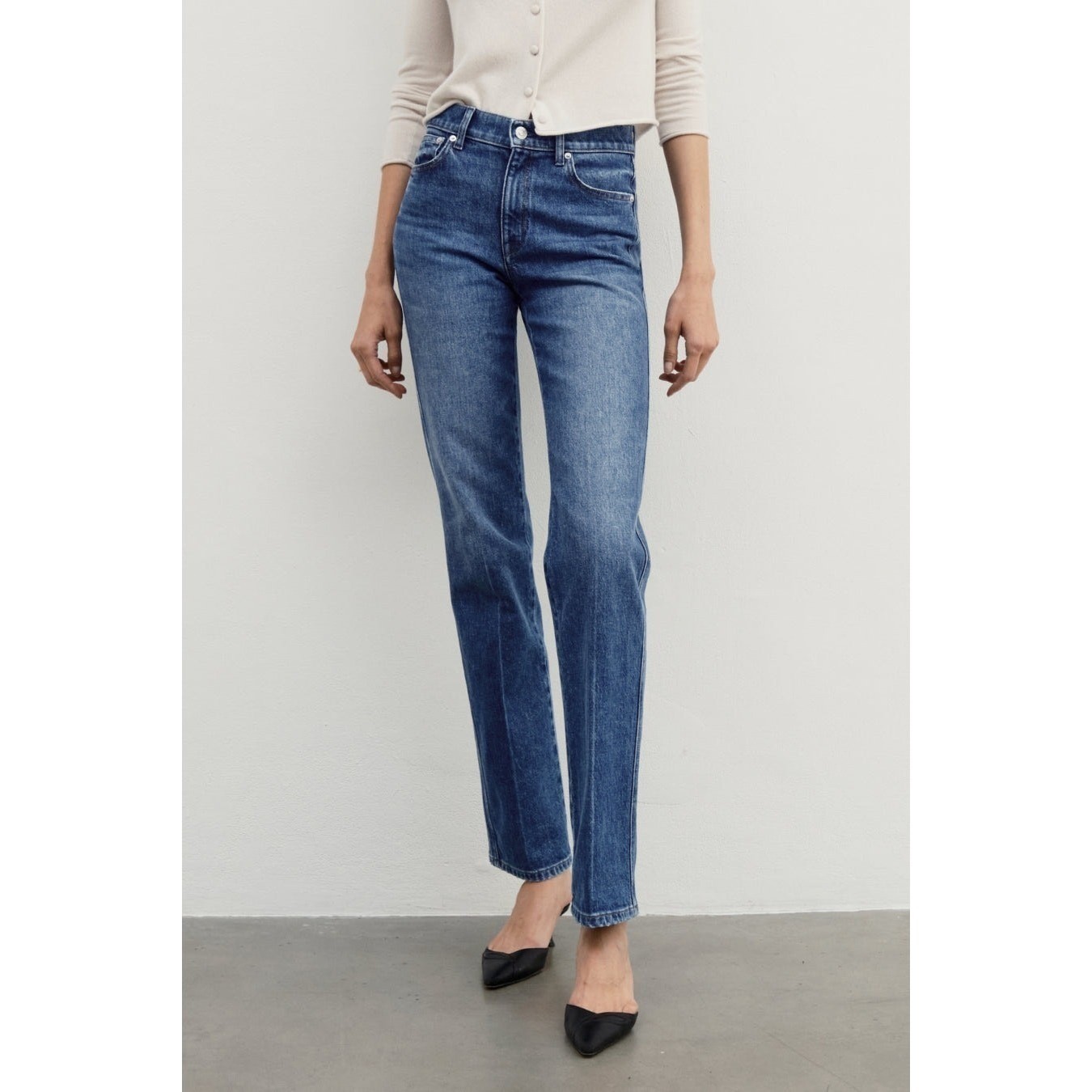 AYR The Legend Russell Wash Jeans Size 26 High Rise Straight Leg Made in LA