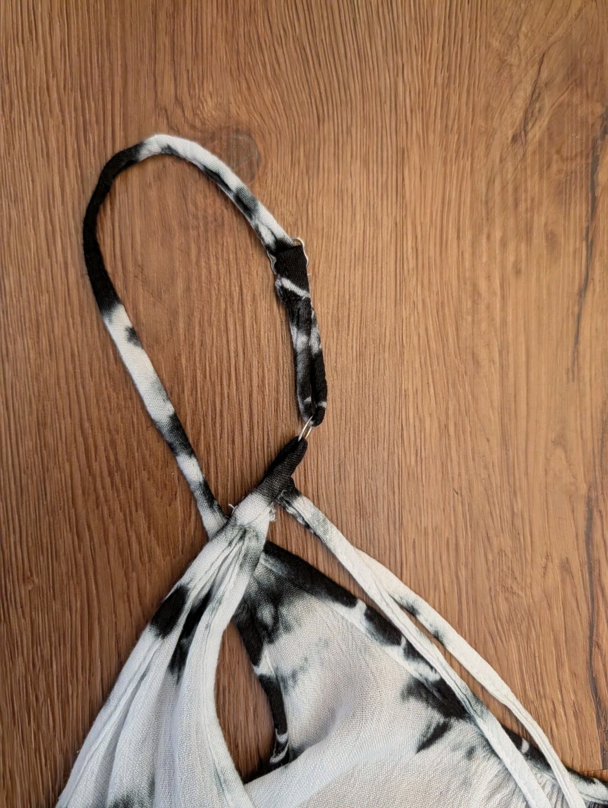 Raviya Oversize Black & White Tie Dye Maxi Dress Size S Boho Beach Whimsy Flowy