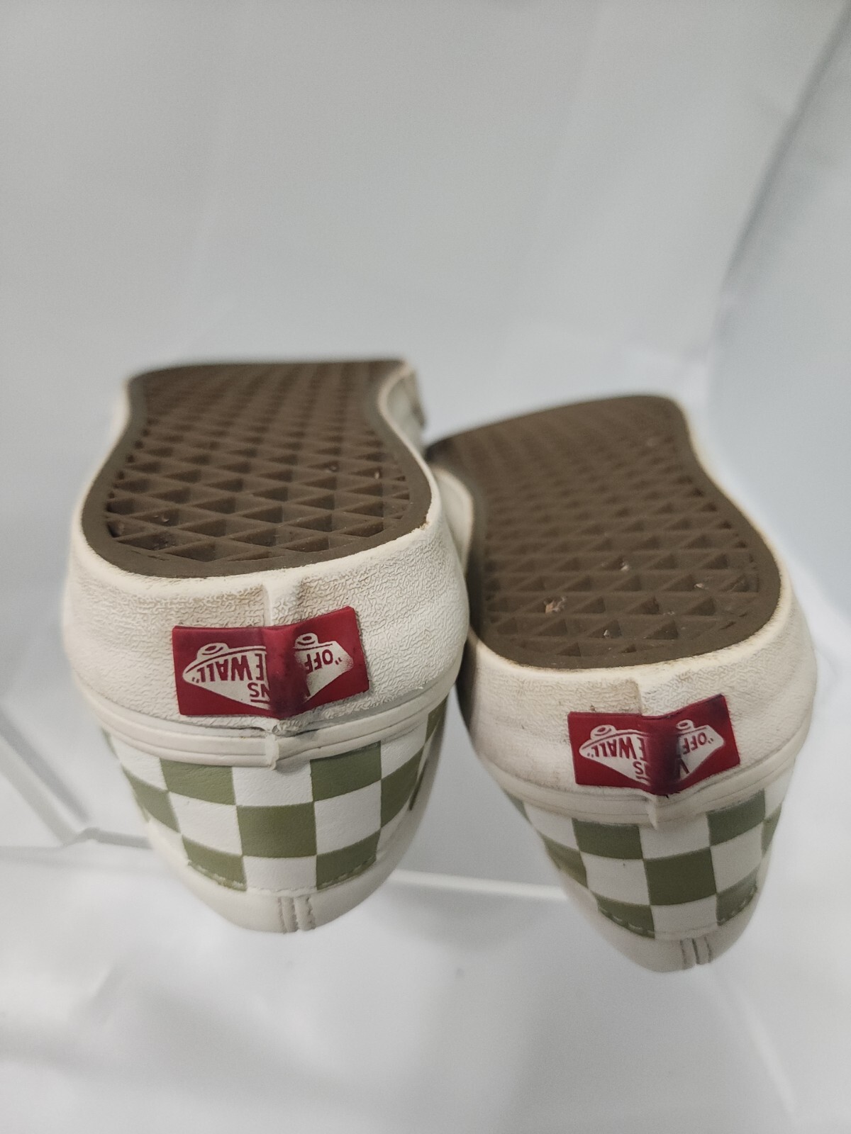 VANS Checkerboard Rose Embroidered Leather Slip On Men 8/Women 9.5 Grey Floral
