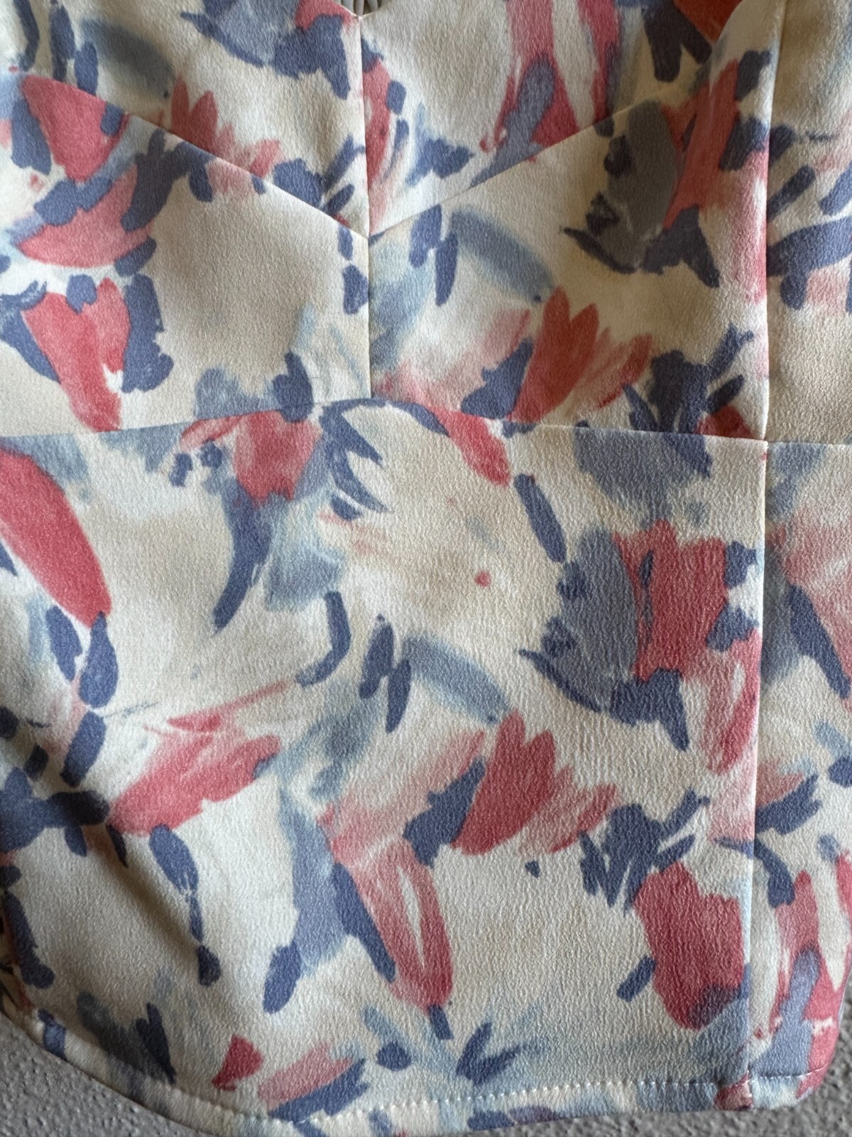 Abercrombie & Fitch Small Off Shoulder Shirt Top EUC Pink Blue Ivory Crop