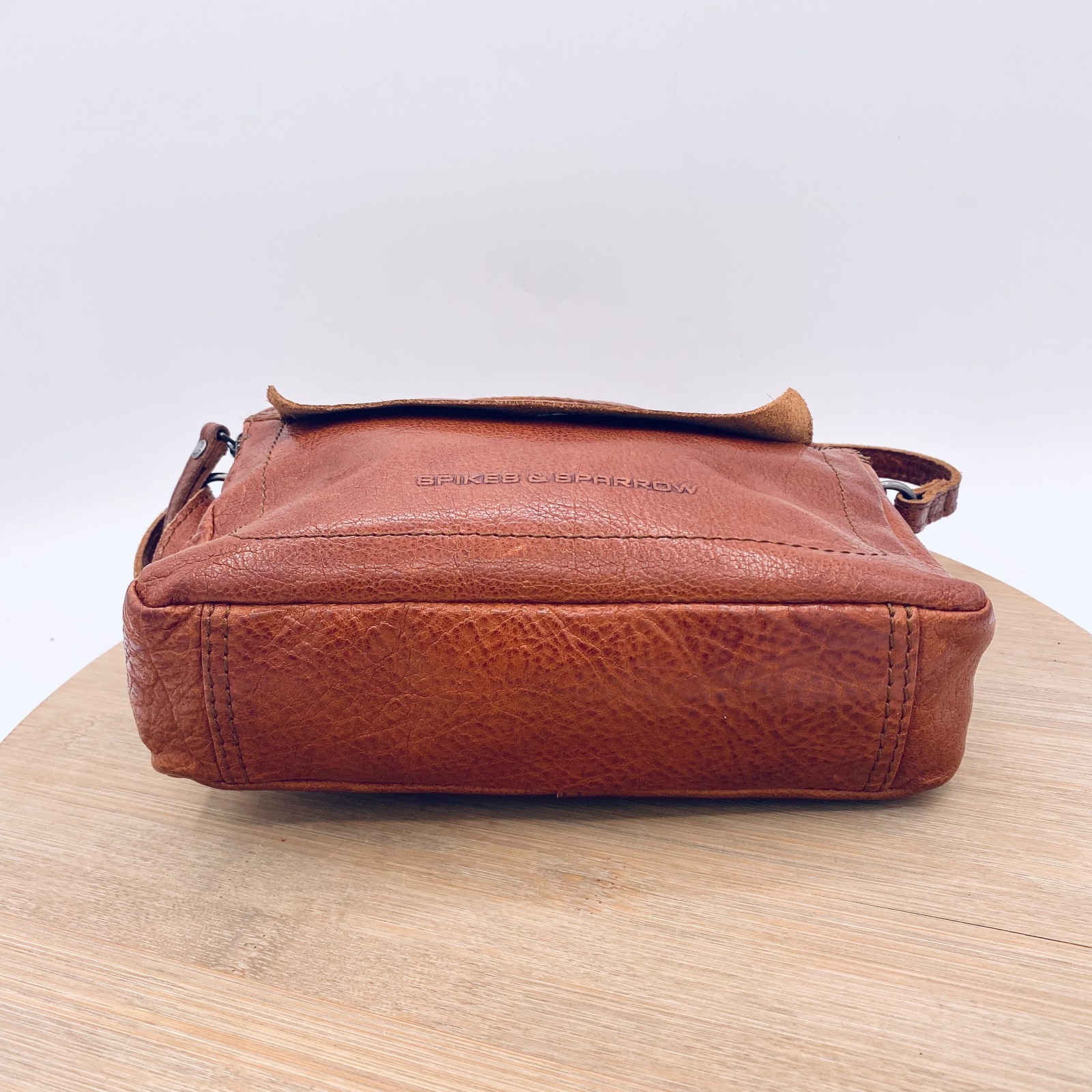 Spikes & Sparrow Leather Crossbody Bag Brown Messenger Purse Small Boho