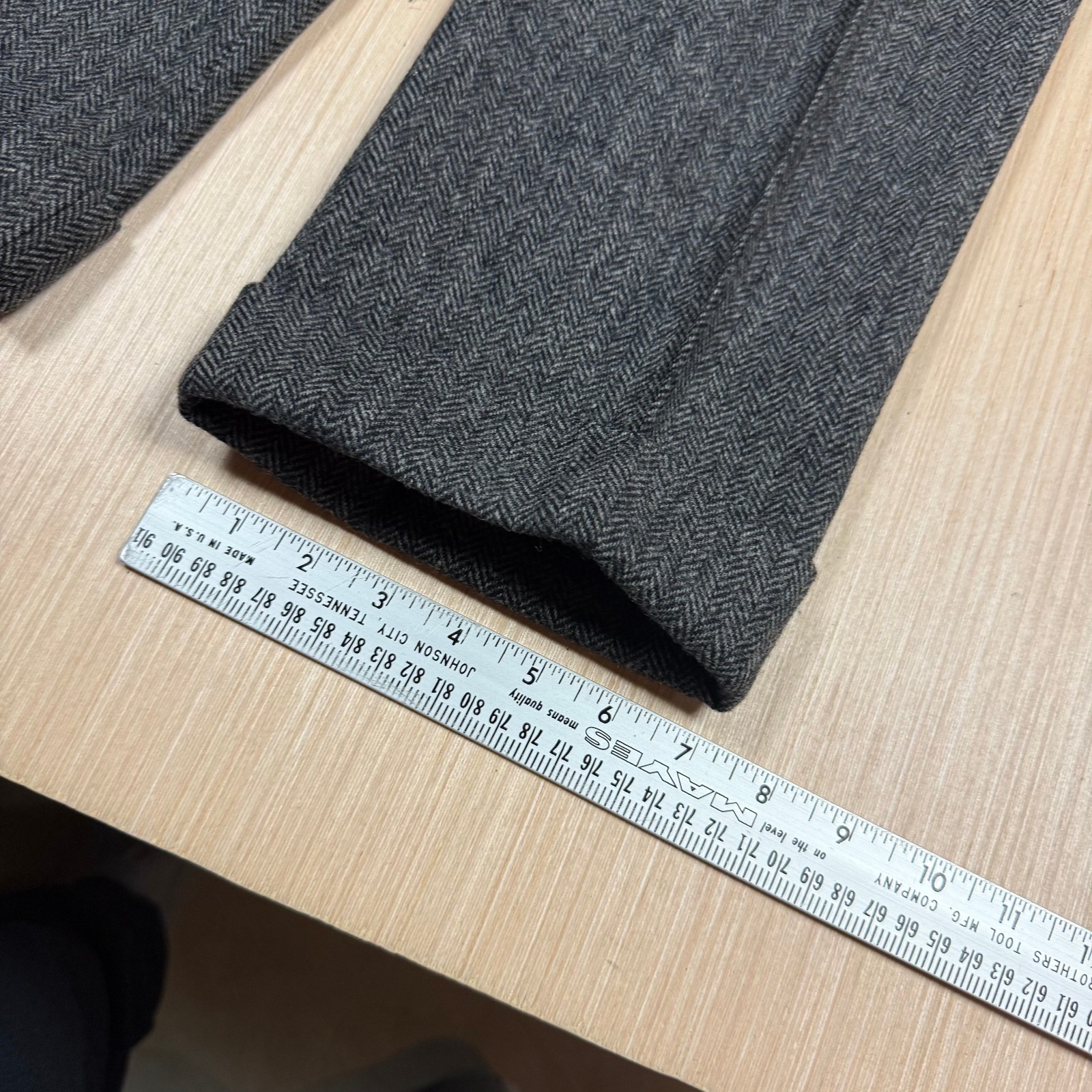 Vintage 60s 50s Tweed Wool Pants Slacks Conmar Zip Herringbone 29×28 mens atomic