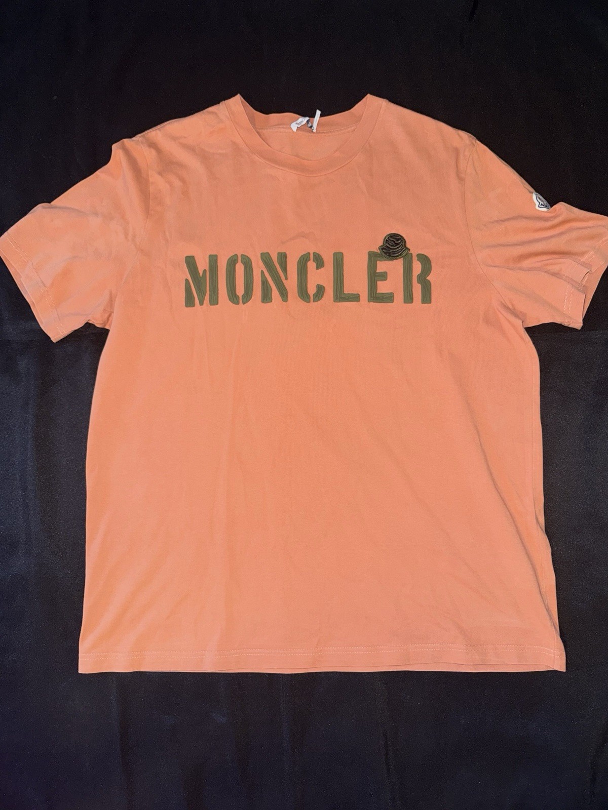 Moncler Logo Orange/ Coral T Shirt Men’s XL Excellent Condition