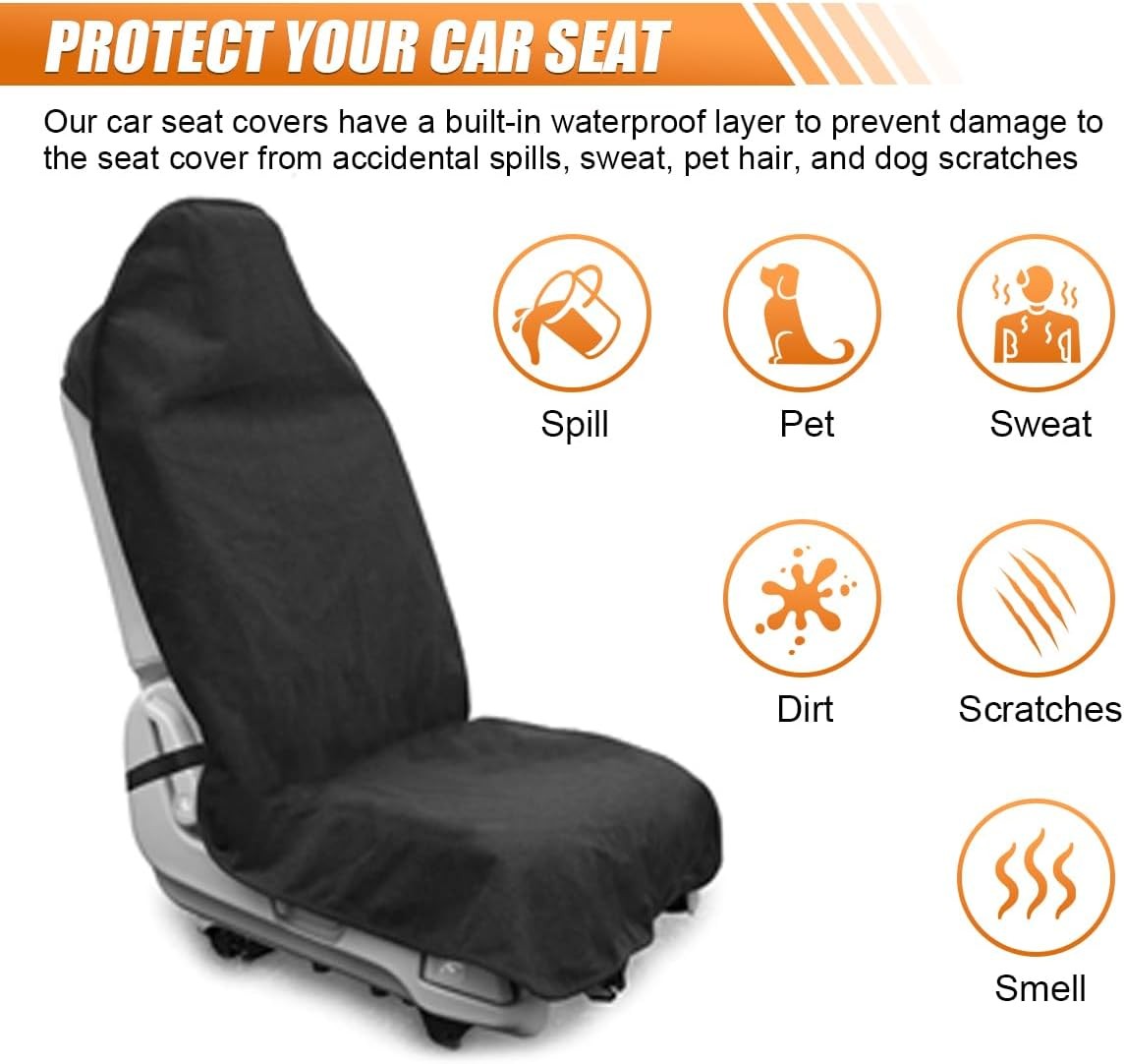 Waterproof Car Seat Cover Towel, Non-Slip Car Seat Protector for Color: Beige