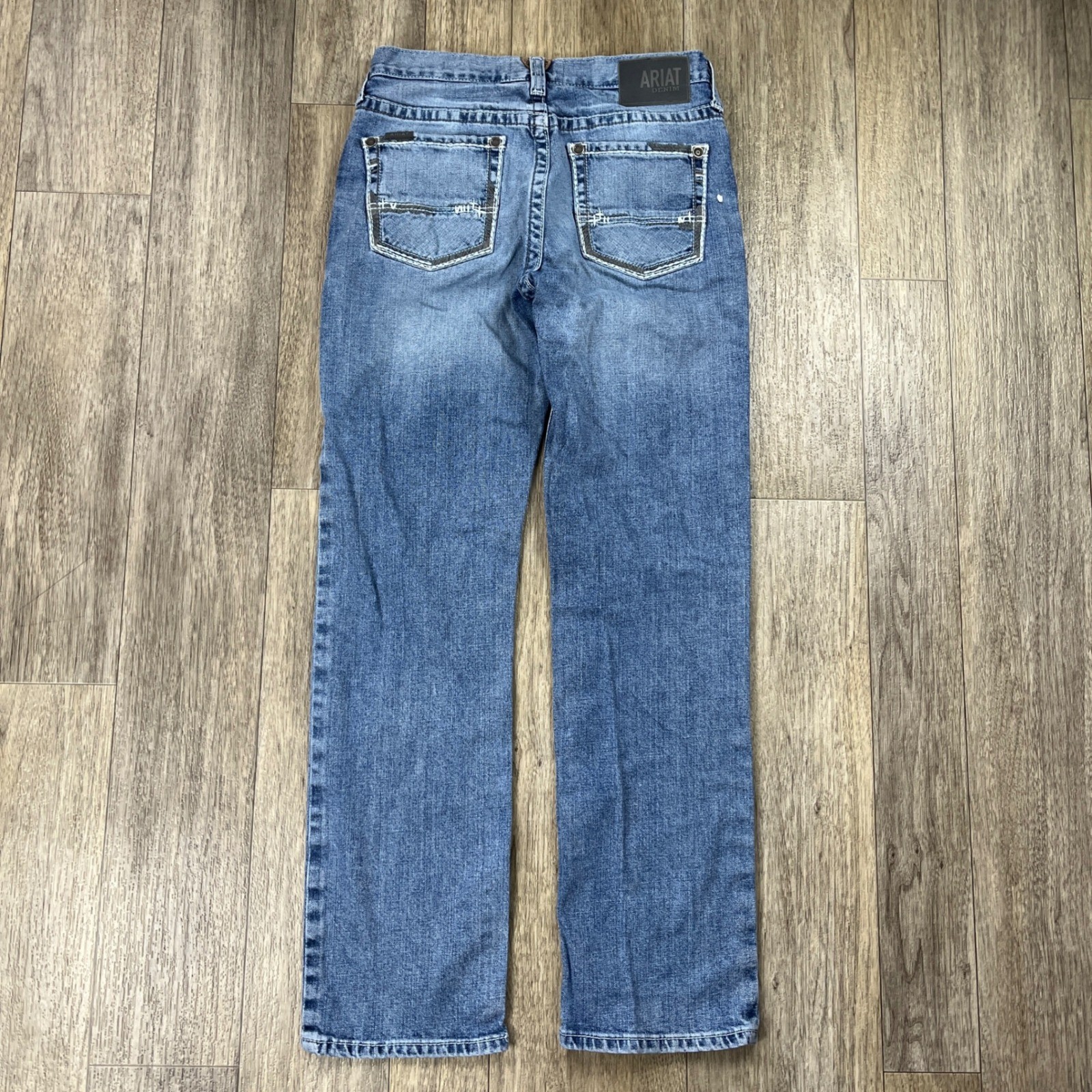 Ariat M2 Mens Relaxed Bootcut Jeans 32×34 Medium Wash Blue Denim Cowboy Workwear