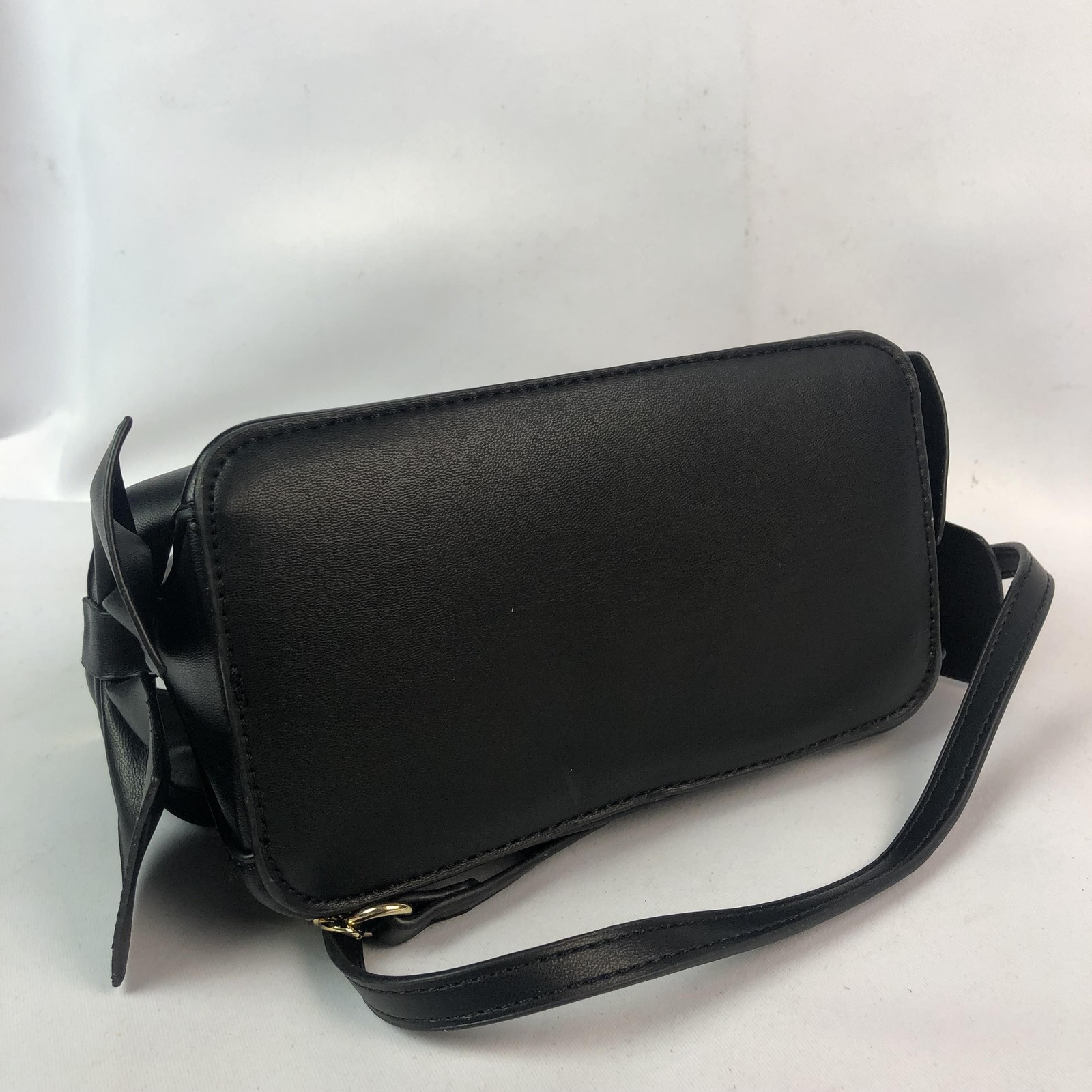 Betsey Johnson Satchel Bag Womens Black XOHOLLY Dome Bows Heart Charm NWT READ