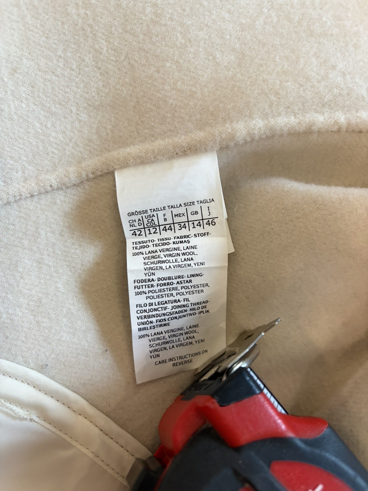 Weekend Max Mara double faced ivory jacket IT42 Cucito a Mano