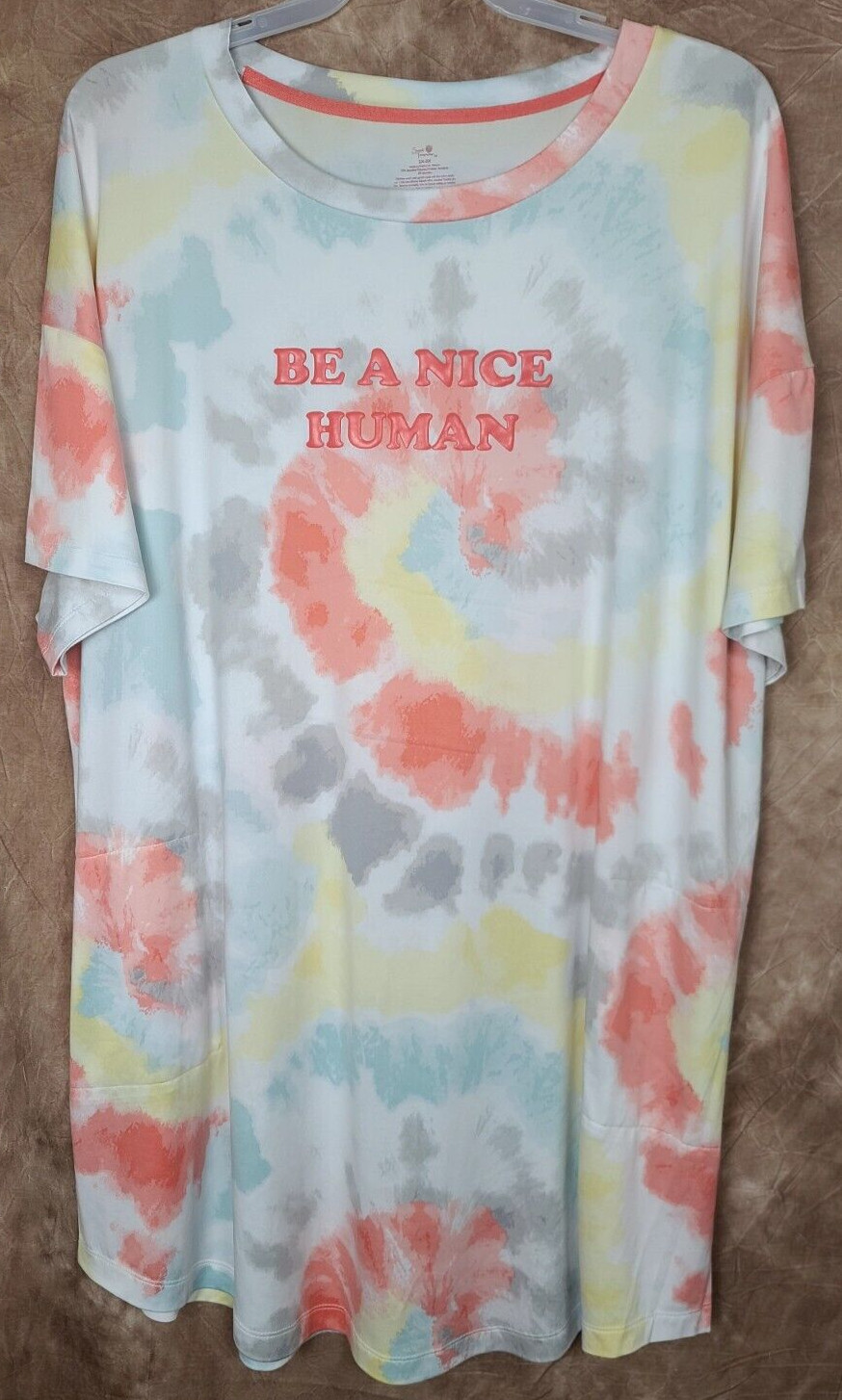 2X – 3X Secret Treasures Dorm Sleepshirt Women’s Plus Size Be A Good Human